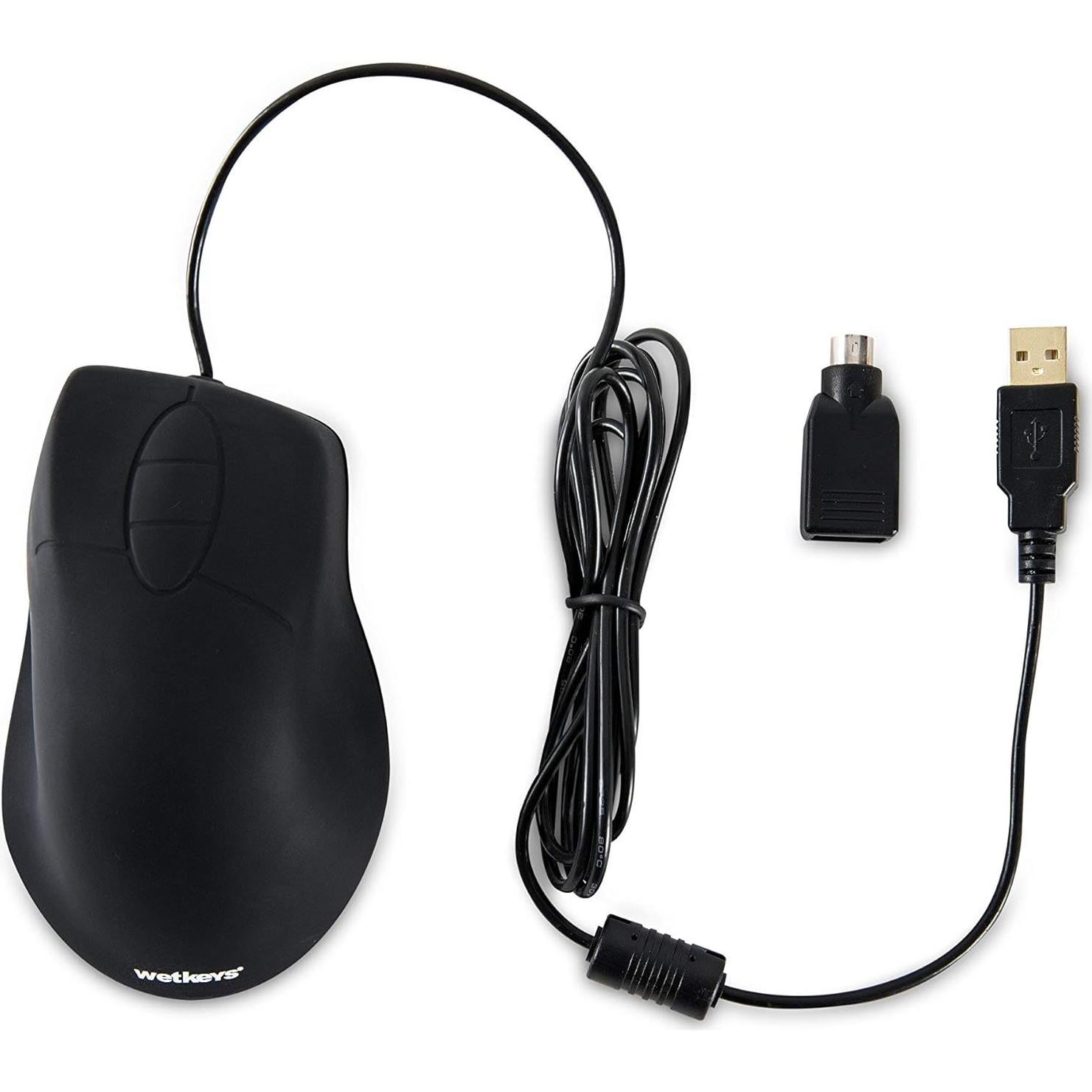 Mouse Ergonómico Lavable WetKeys OMWK0C01-BK USB/PS2 Negro