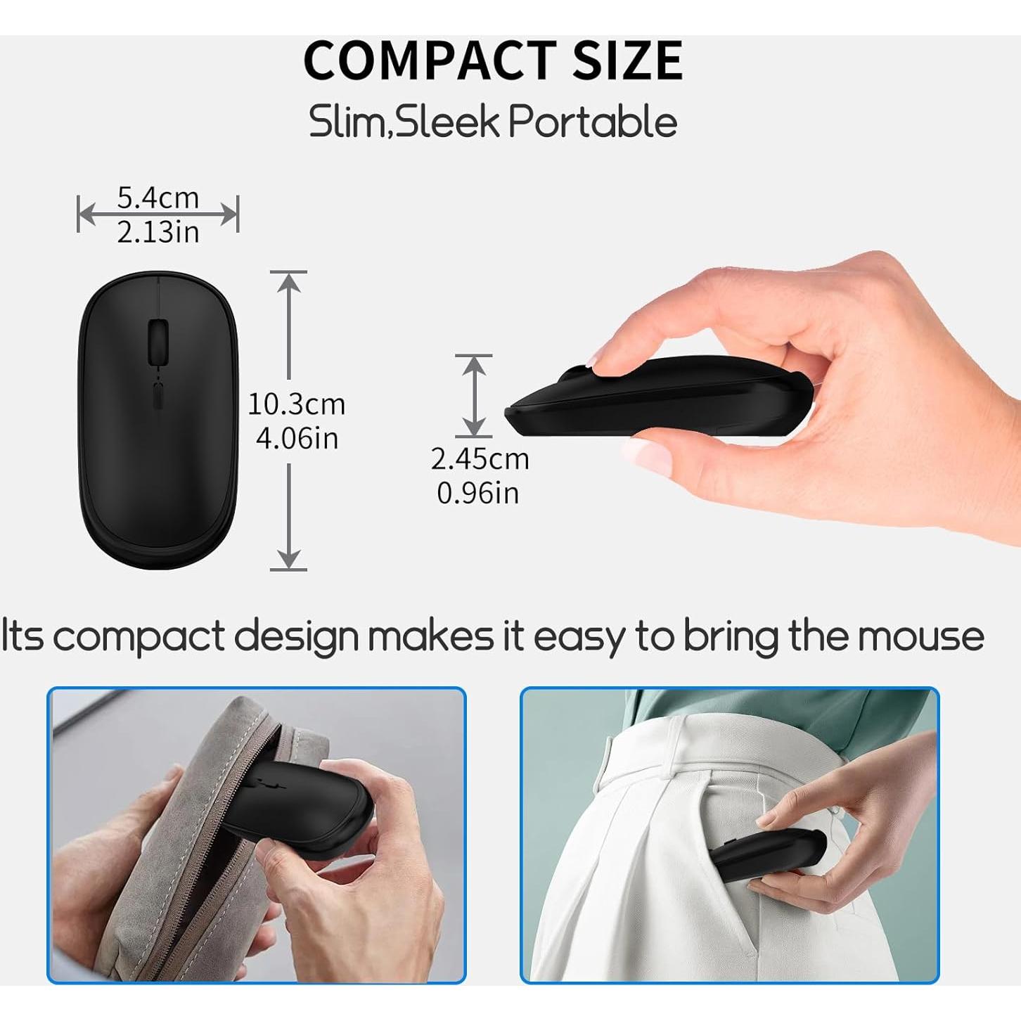 Ratón Inalámbrico Pequeño SHUNJINRUN 2400 DPI Silencioso