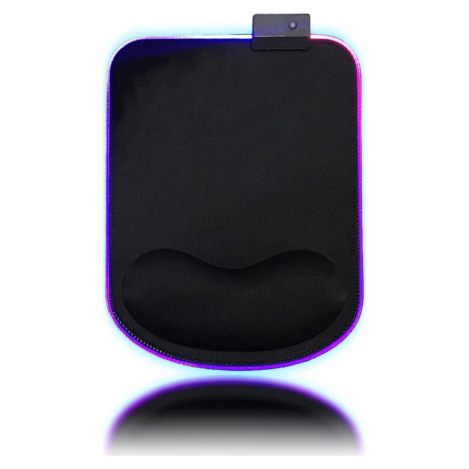 Alfombrilla de Ratón RGB Ergonomica Pinsliee 30x21.5cm Negra