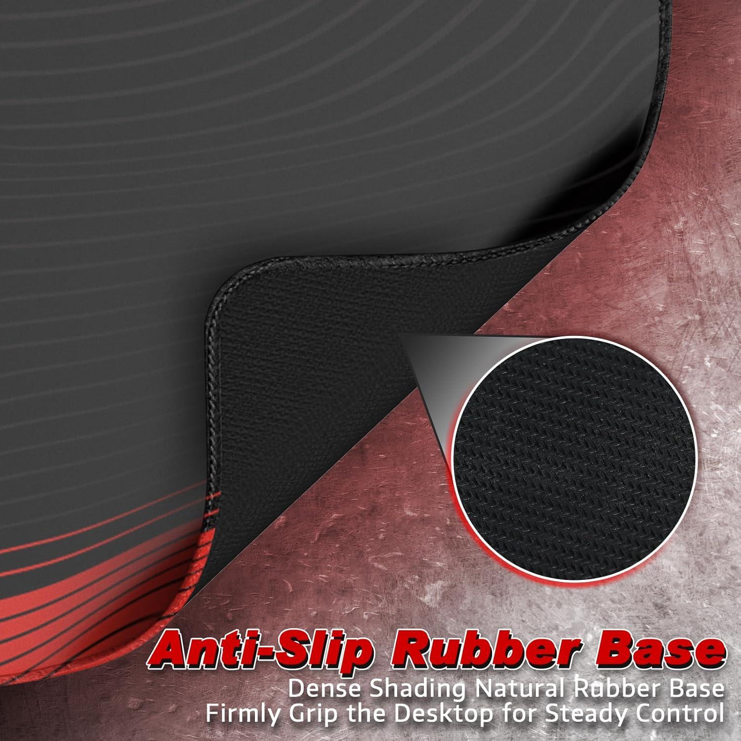 Alfombrilla de Ratón Gaming MAMBASNAKE CM02 25.4x12.7cm Negro Rojo