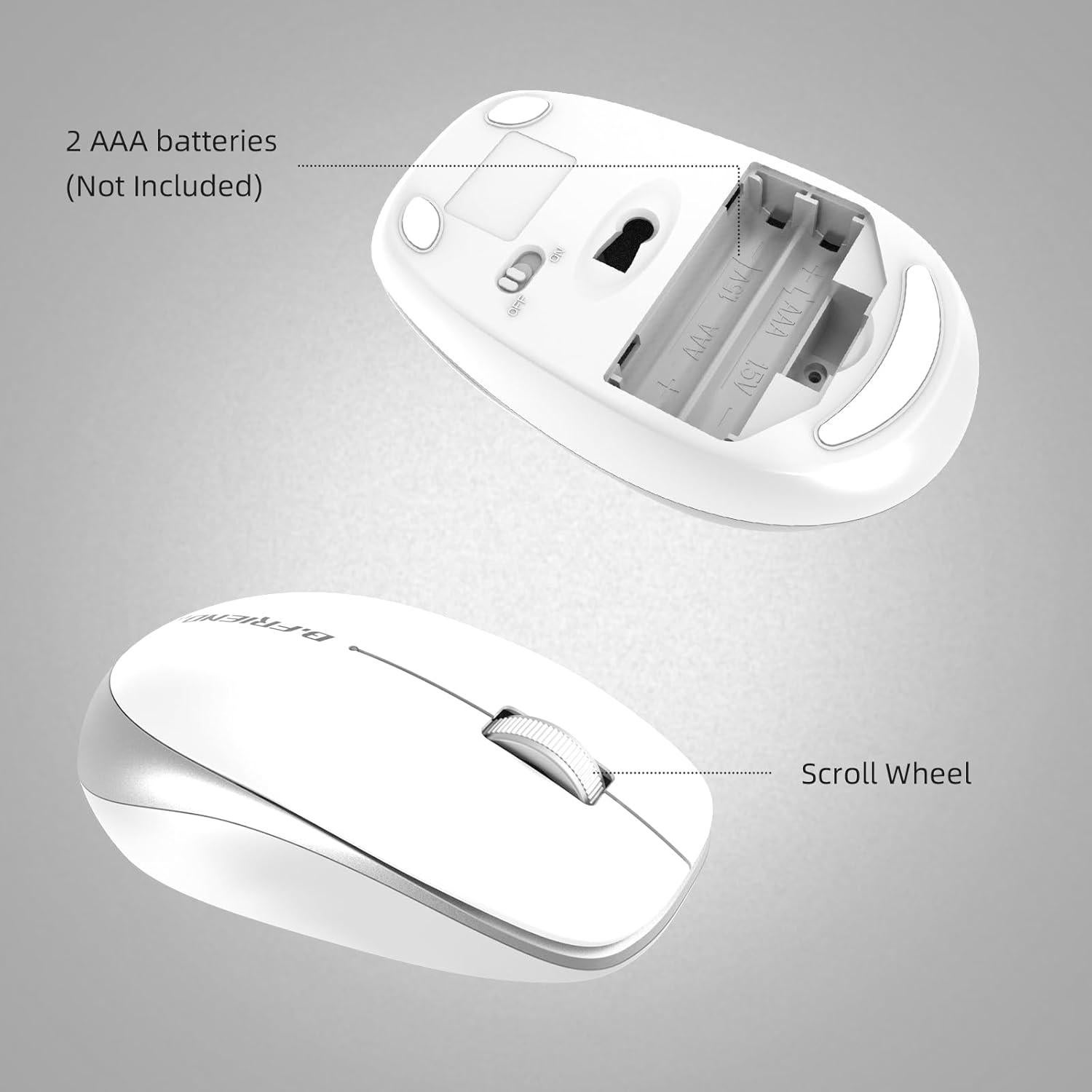 Combo Teclado y Ratón Inalámbrico BFRIENDit Plata 2.4GHz