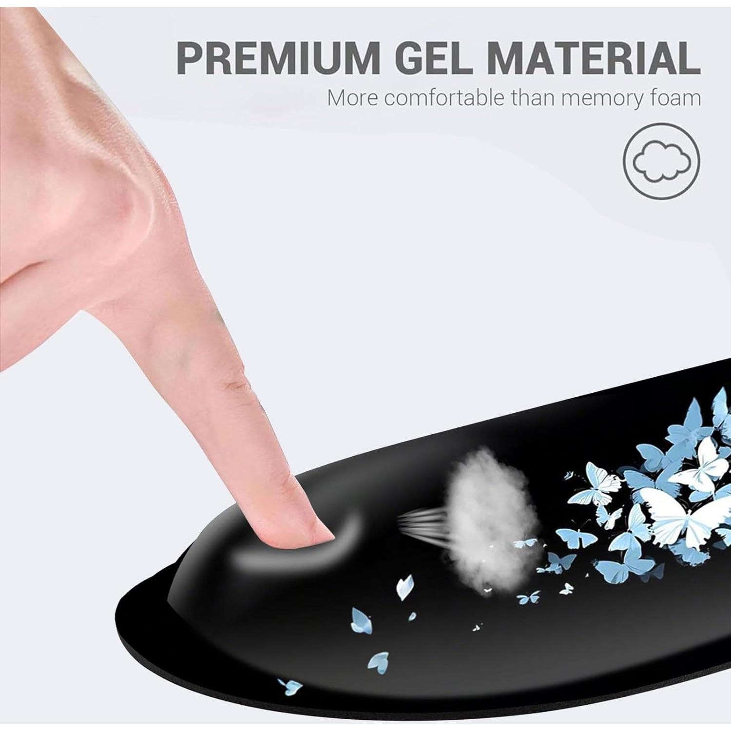 Alfombrilla de escritorio 4 en 1 EFGWSDER Calavera de mariposa