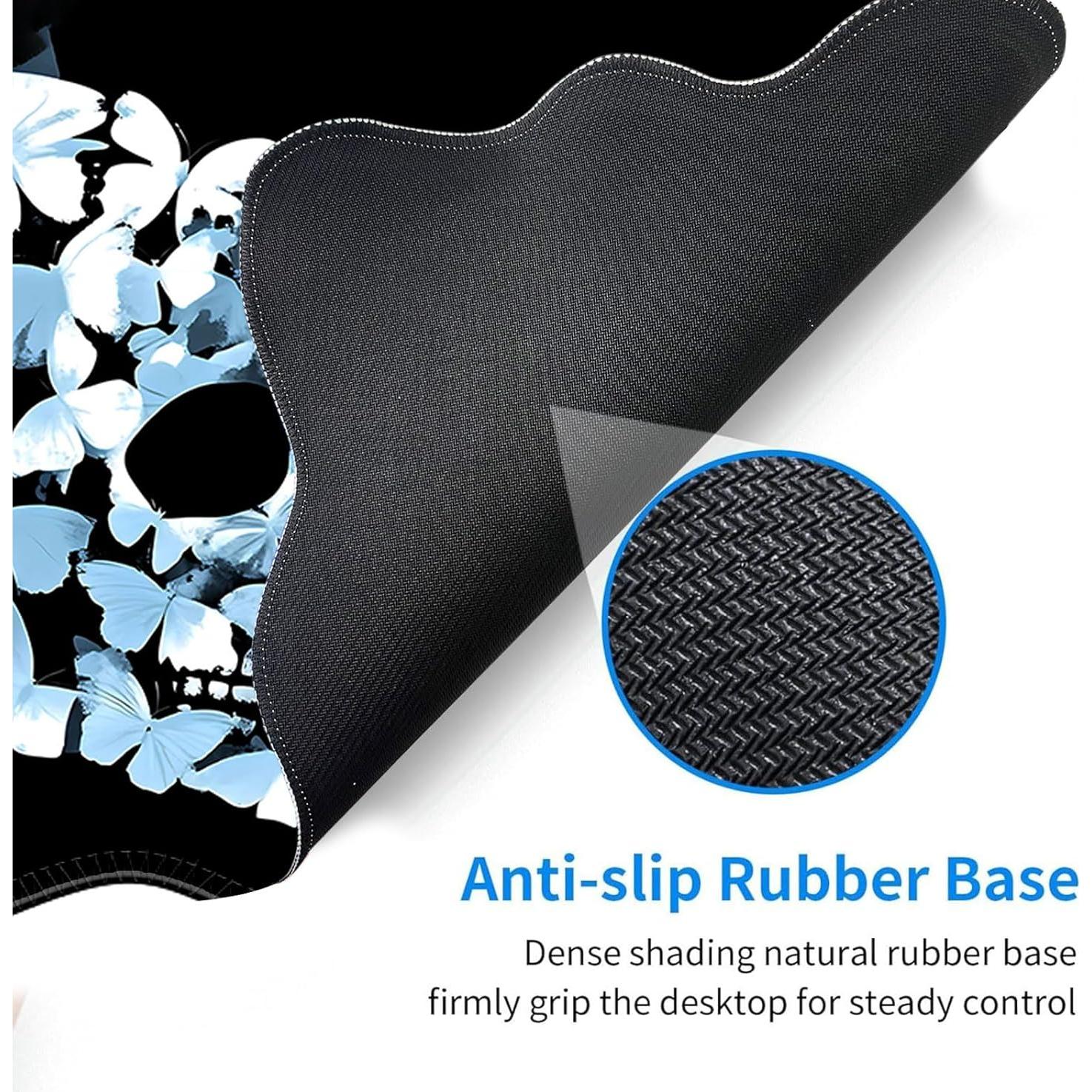 Alfombrilla de escritorio 4 en 1 EFGWSDER Calavera de mariposa