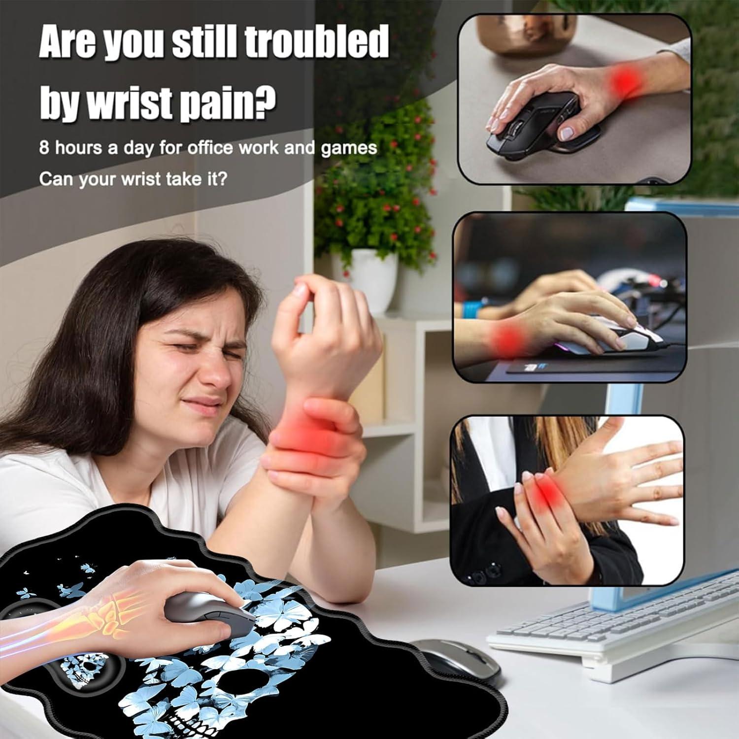 Alfombrilla de escritorio 4 en 1 EFGWSDER Calavera de mariposa