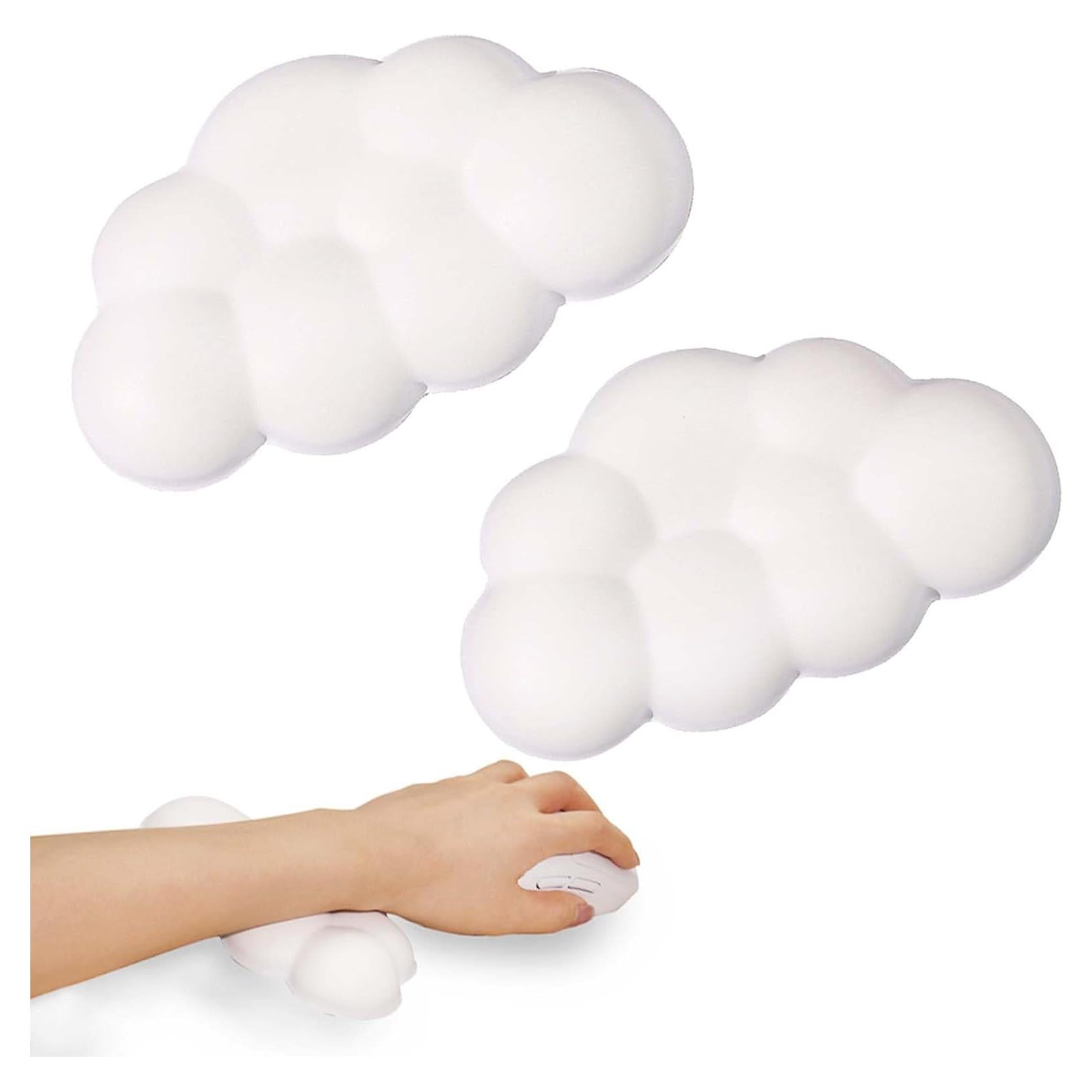 Cojín Reposamuñecas Ergonómico Hunfuthr PU Cuero Blanco 2 Piezas