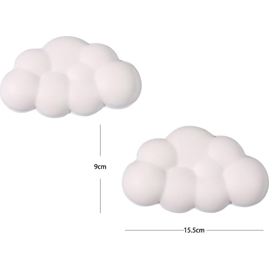 Cojín Reposamuñecas Ergonómico Hunfuthr PU Cuero Blanco 2 Piezas