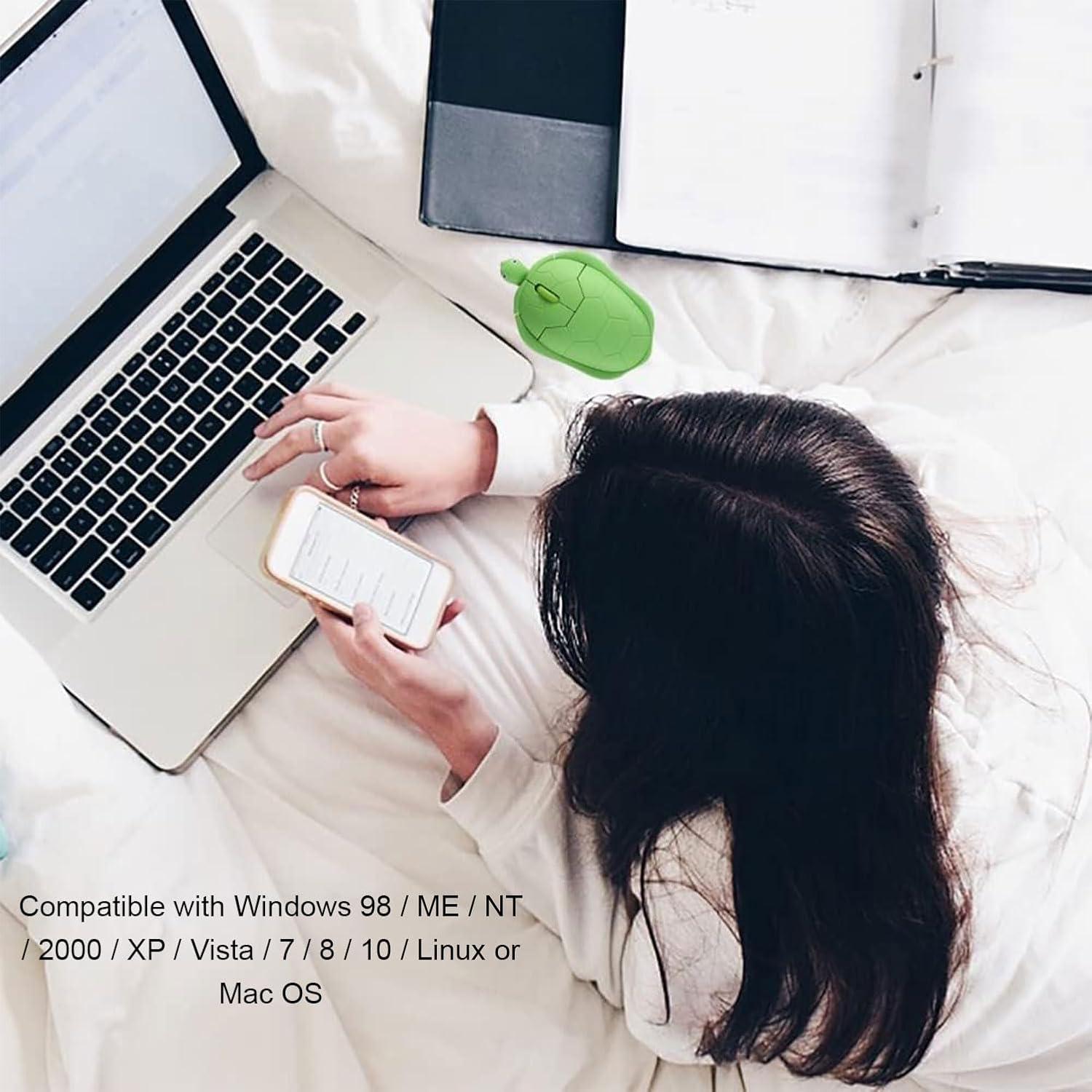 Ratón Inalámbrico Ergonómico Tortuga XINGBAOKEJI 1600 DPI Verde