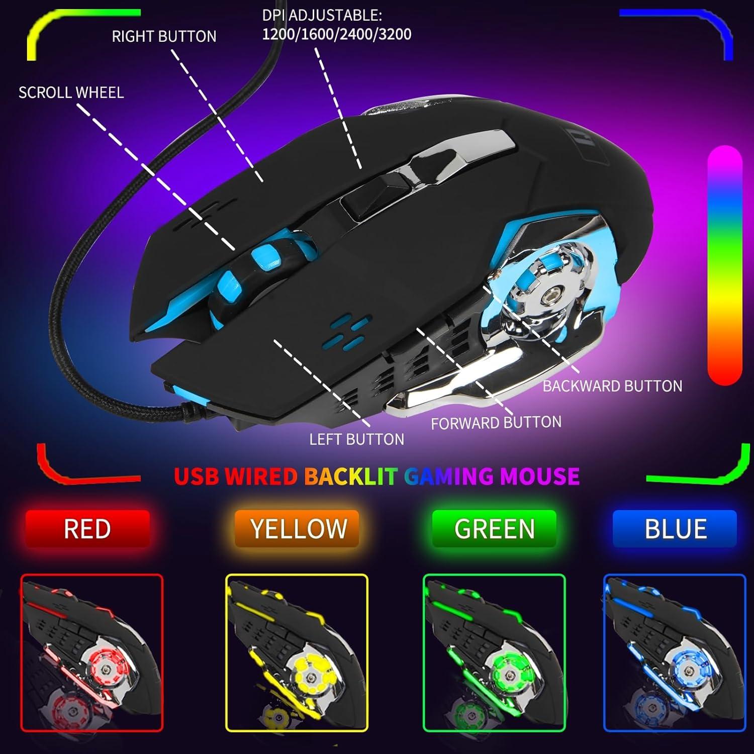 Teclado y Ratón Gaming RGB XINMENG QZ-K618 - Ergonomía y 16 Modos