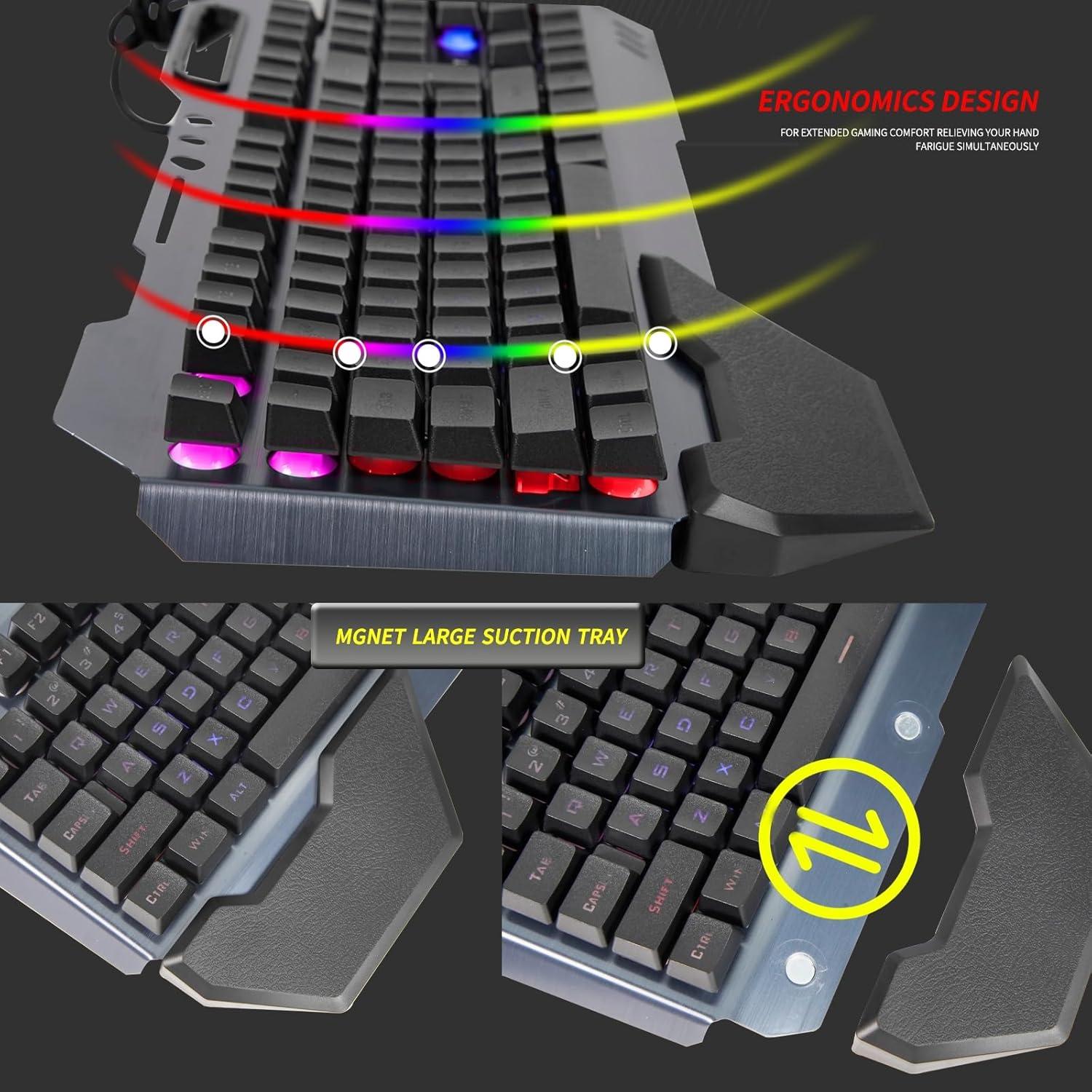 Teclado y Ratón Gaming RGB XINMENG QZ-K618 - Ergonomía y 16 Modos