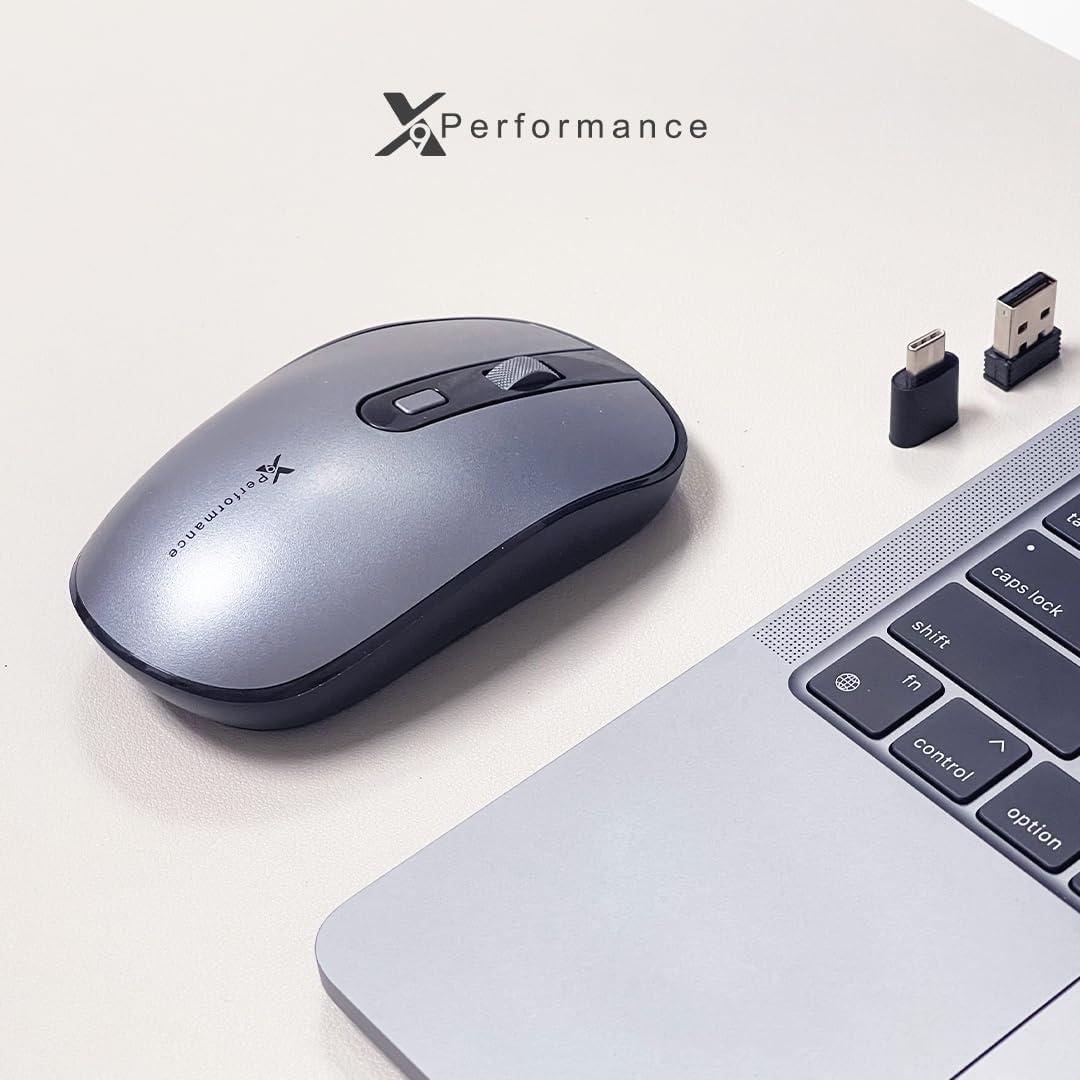 Ratón Inalámbrico Dual USB-C X9 - Multi Dispositivo - Gris