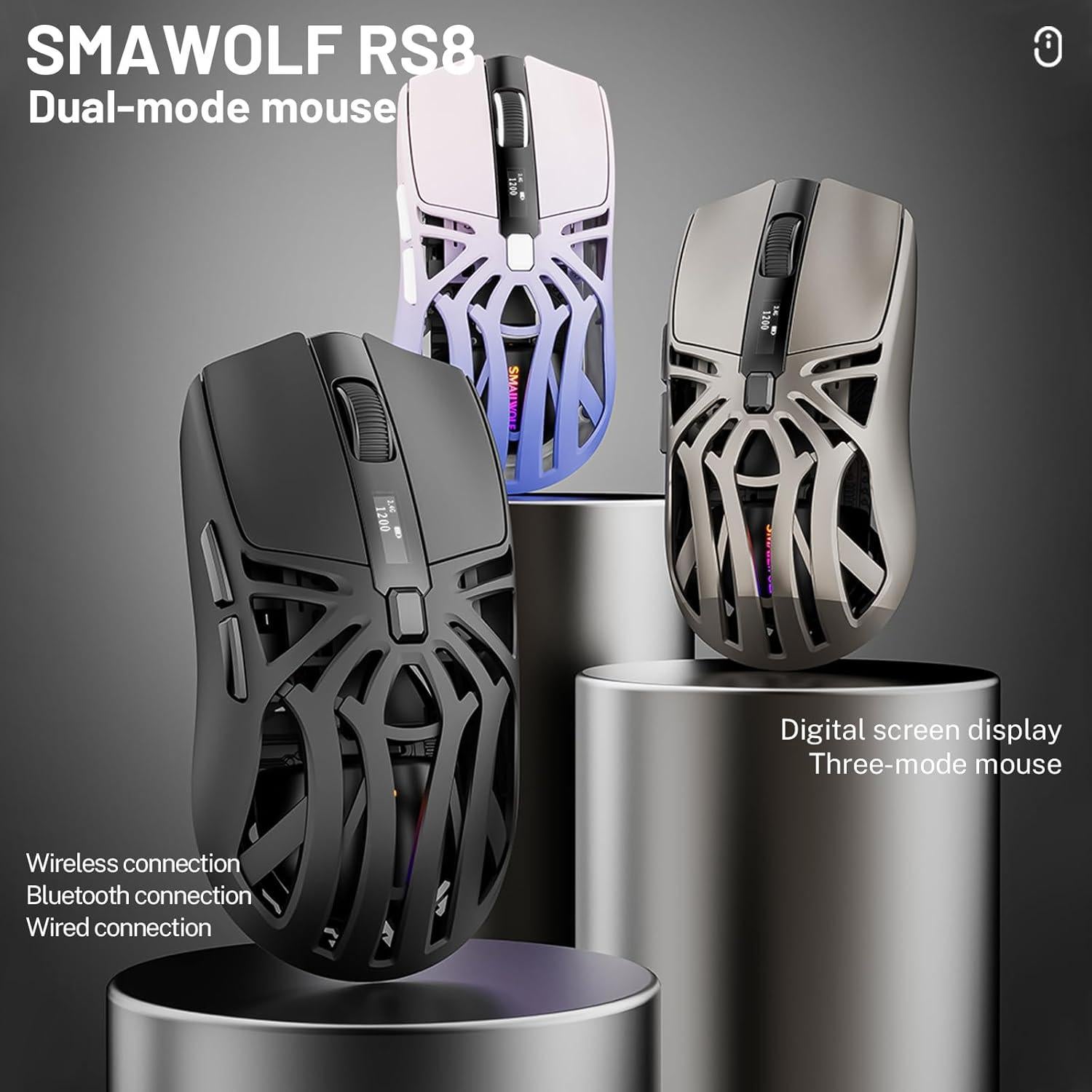 Ratón Gaming Inalámbrico Attoe SML-YXSB-01F 10000 DPI RGB