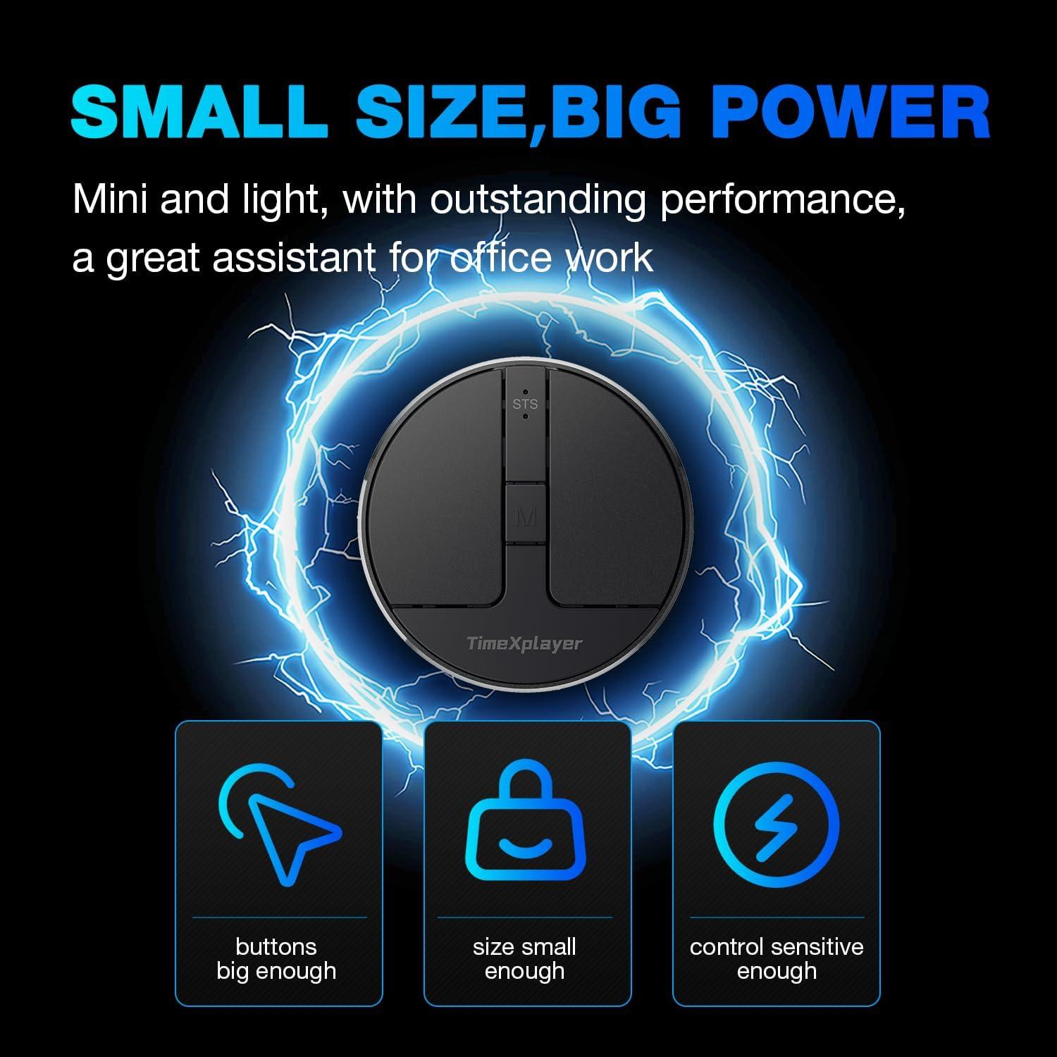 Ratón Inalámbrico Mini TIMEXPLAYER CAP3 Plata, Conexión 4 en 1