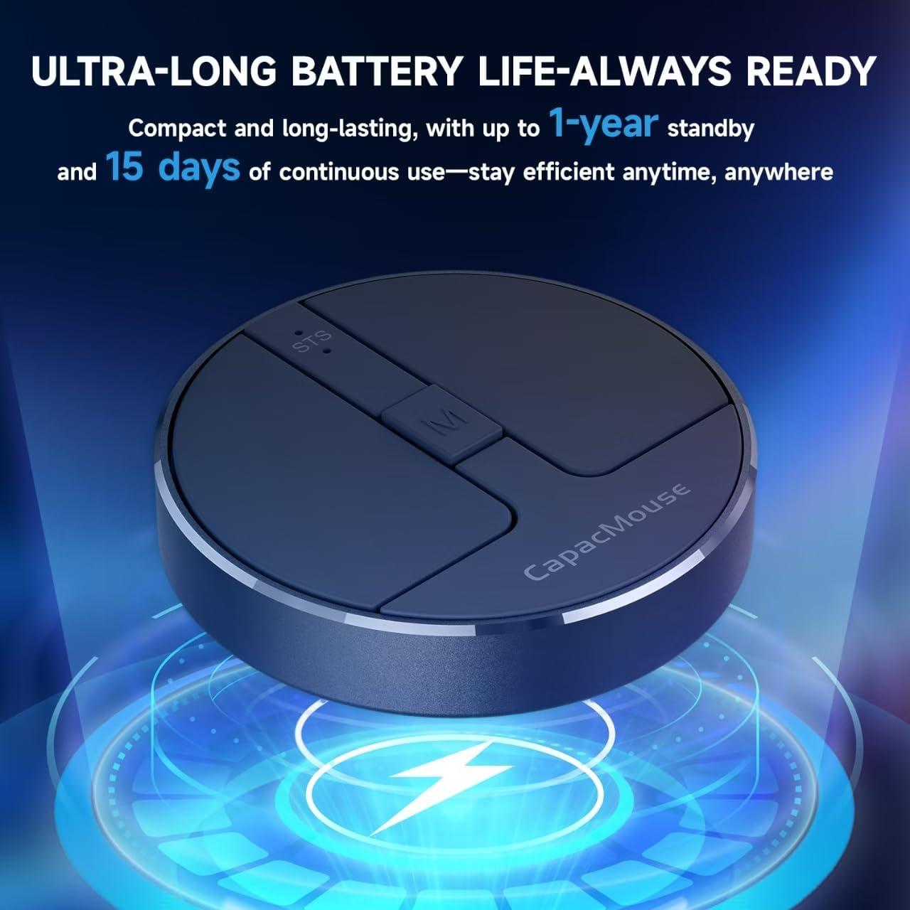 Ratón Inalámbrico Mini TIMEXPLAYER CAP3 Plata, Conexión 4 en 1