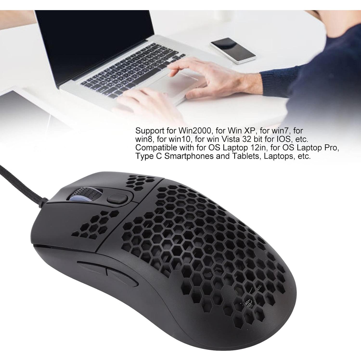 Ratón Gaming Luqeeg Pro USB Tipo C - 12000 DPI RGB Ergonómico