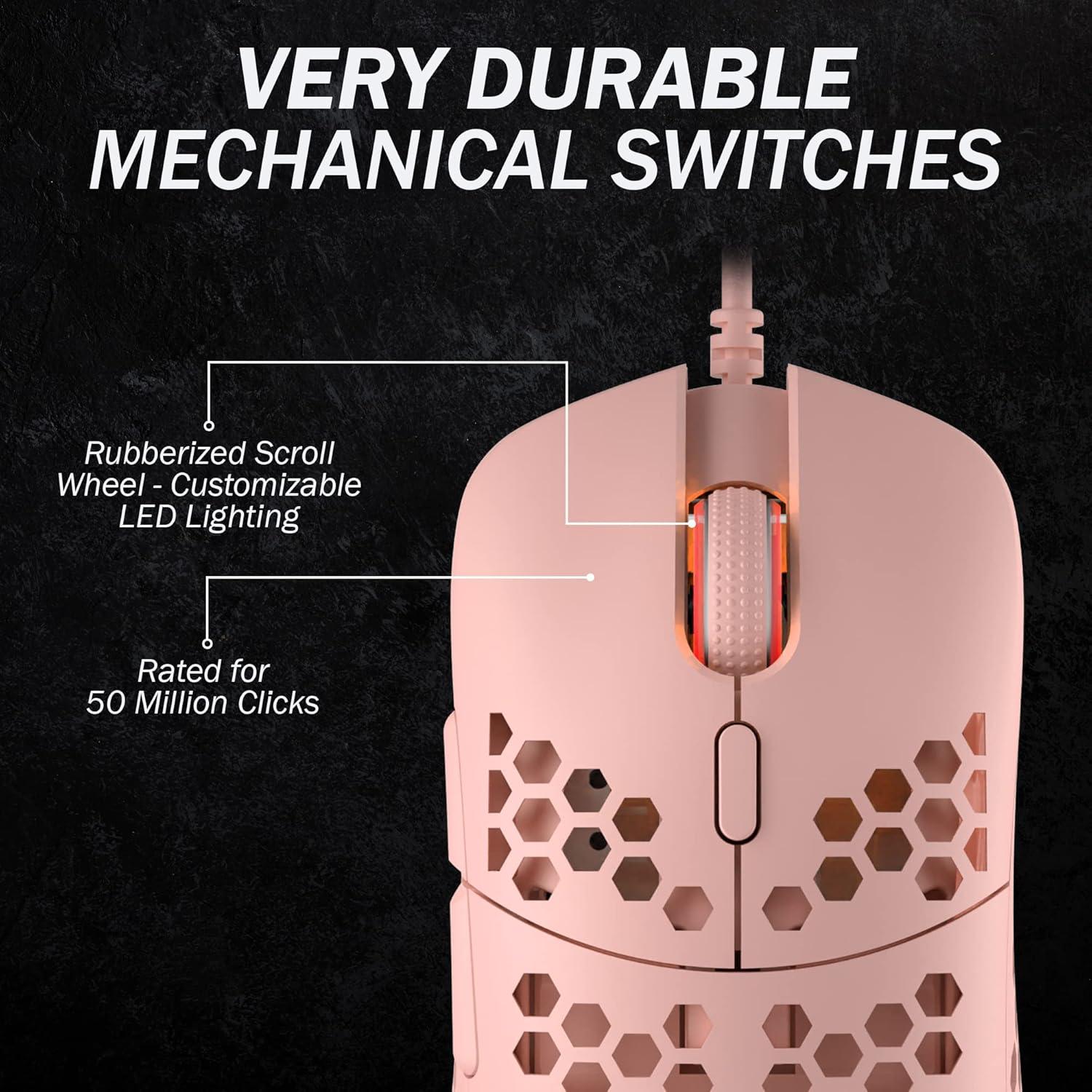 Ratón Gaming HK Gaming Mira S RGB Ultra Ligero 61g 12000 CPI