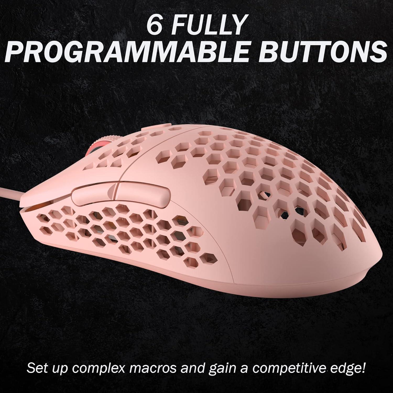 Ratón Gaming HK Gaming Mira S RGB Ultra Ligero 61g 12000 CPI