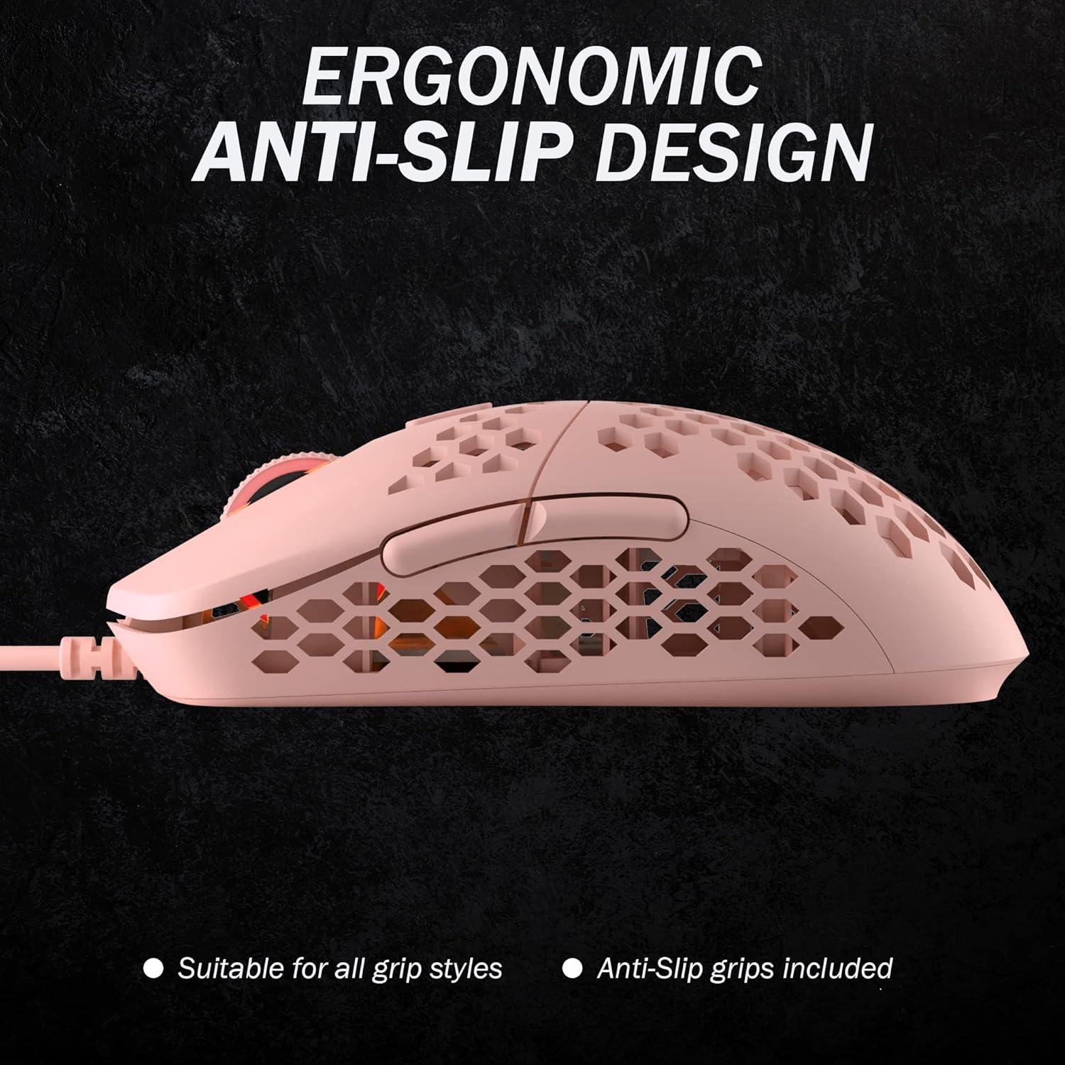 Ratón Gaming HK Gaming Mira S RGB Ultra Ligero 61g 12000 CPI