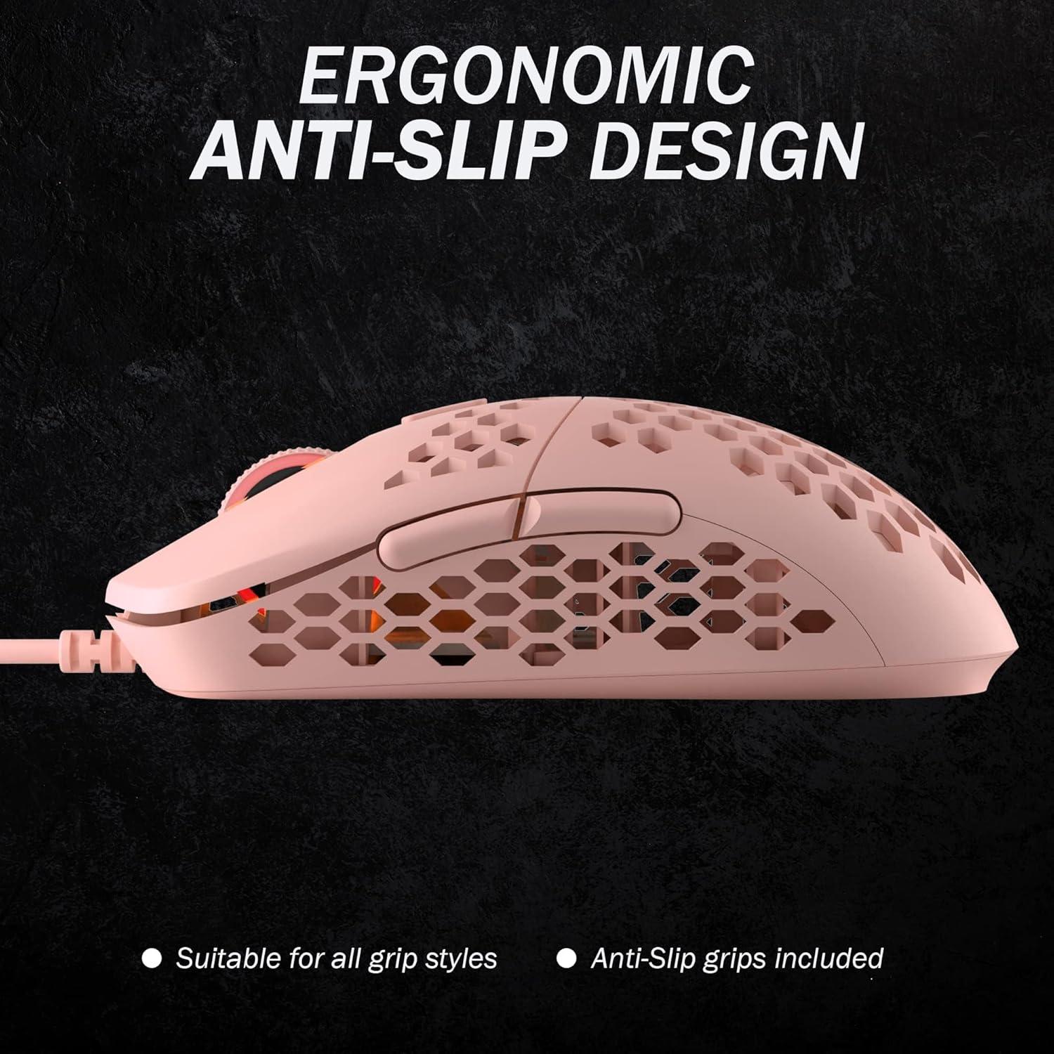 Ratón Gaming HK Gaming Mira S RGB Ultra Ligero 61g 12000 CPI