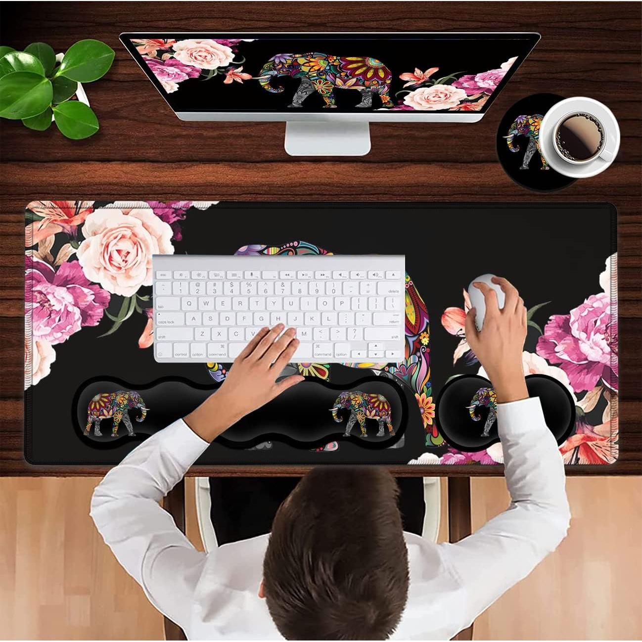 Alfombrilla de Ratón Gaming XXL JVGFYNKL Antideslizante 80x30 cm