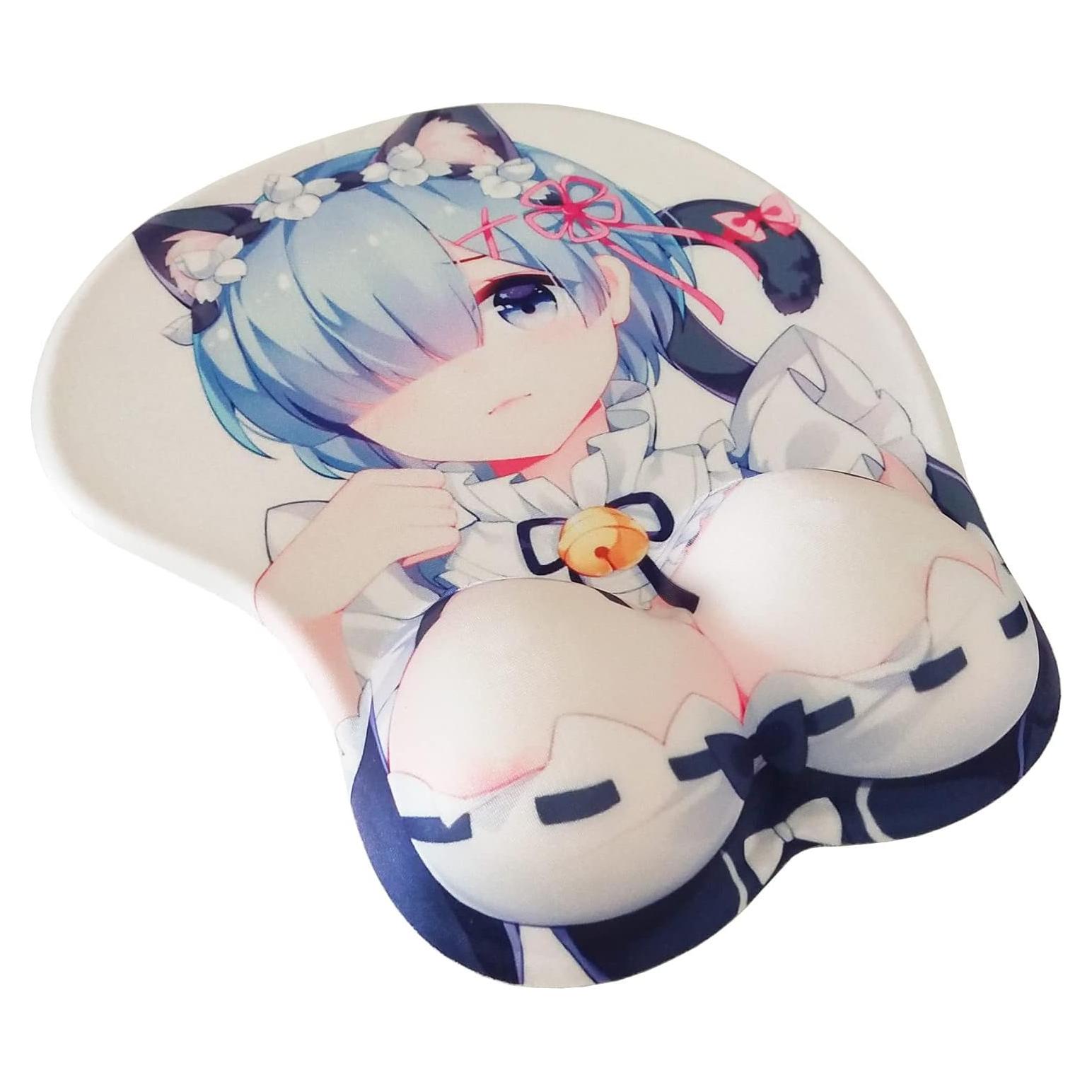 Alfombrilla de Ratón con Reposamuñecas BETOMSPS Azul 25.4x21.6cm