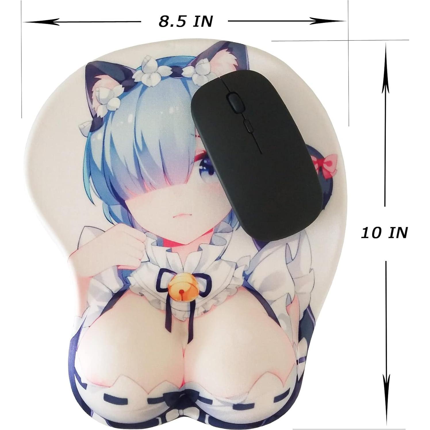 Alfombrilla de Ratón con Reposamuñecas BETOMSPS Azul 25.4x21.6cm