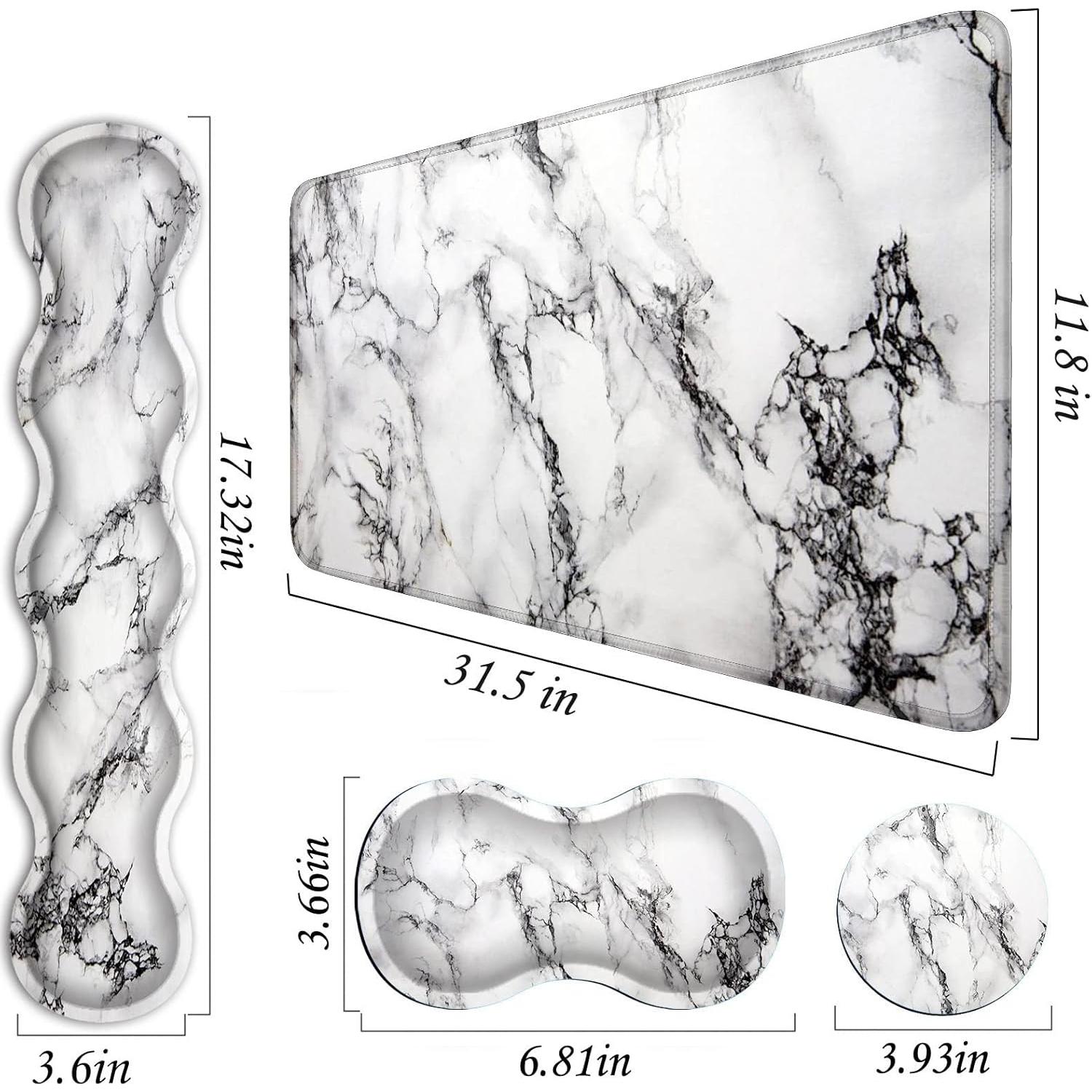 Juego de Alfombrillas de Escritorio FGDRFGRW 4 Piezas Mármol