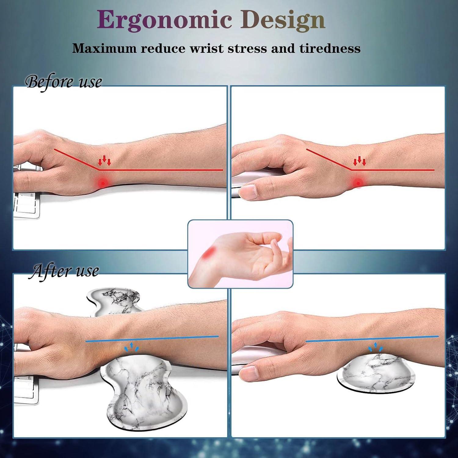 Juego de Alfombrillas de Escritorio FGDRFGRW 4 Piezas Mármol