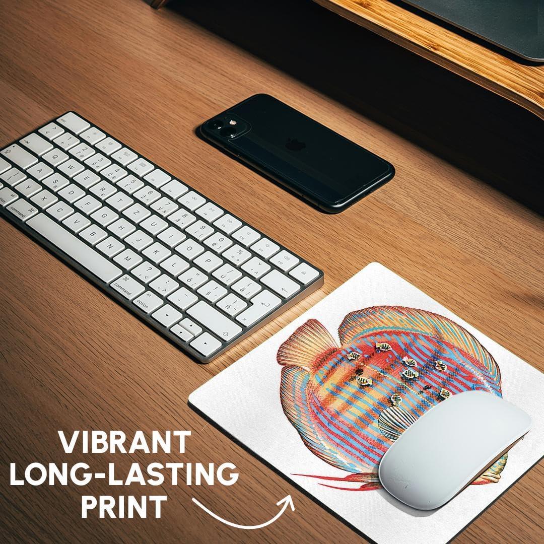 Alfombrilla de Ratón 3dRose Redonda 20.32cm Pez Disco