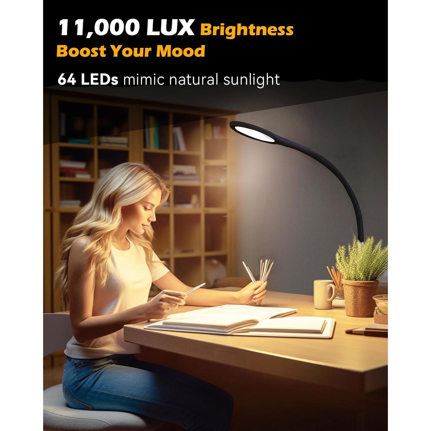 Lámpara de Terapia de Luz Aoife 11000 Lux 10 Niveles Brillo