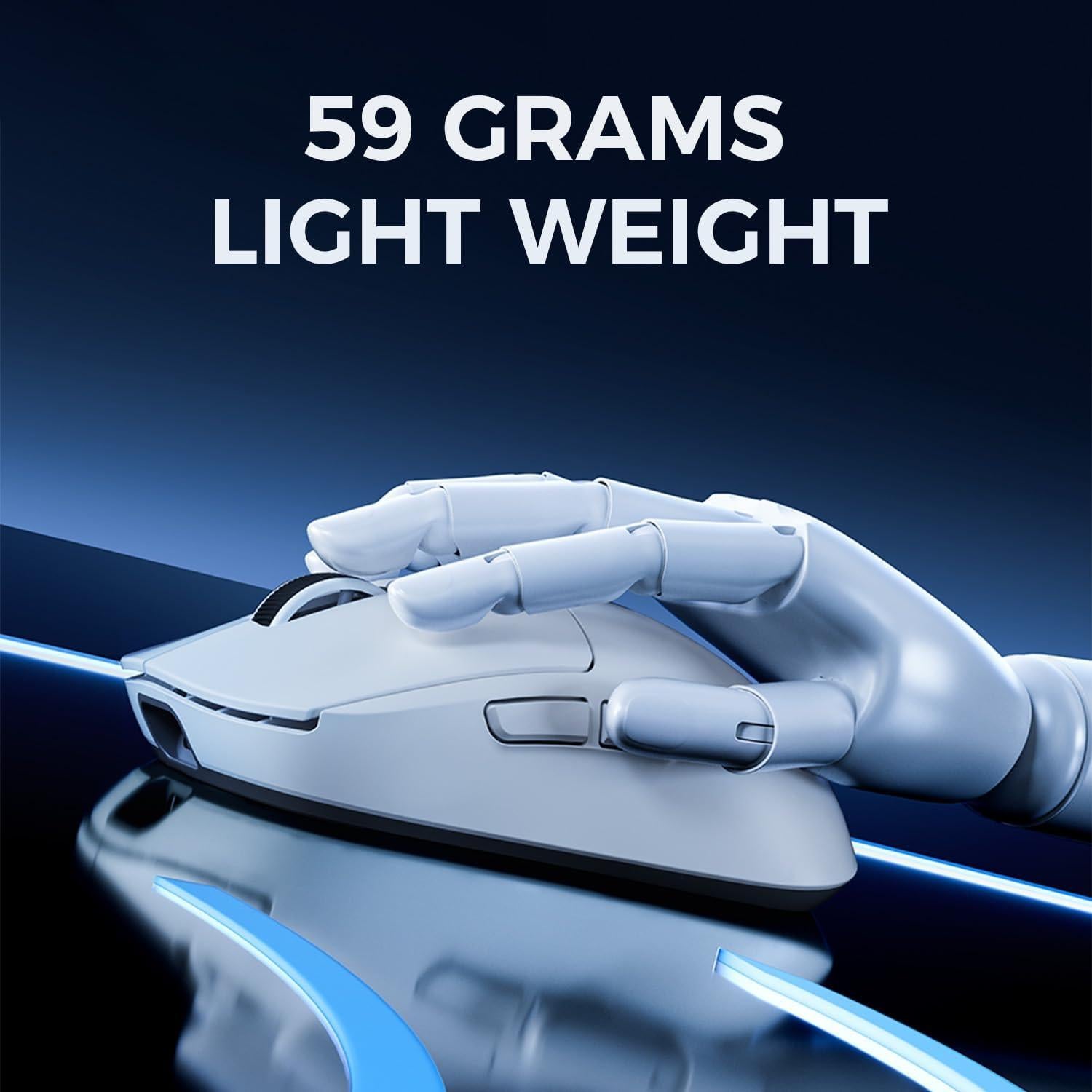 Ratón Inalámbrico para Juegos MCHOSE A5 ProMax 26K DPI Blanco