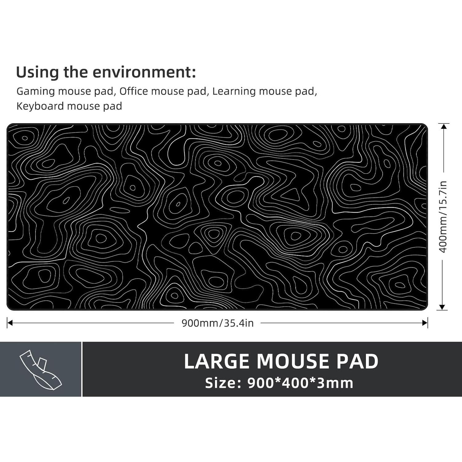 Alfombrilla de Ratón Gaming Rinaze XXL 90x40cm Antideslizante