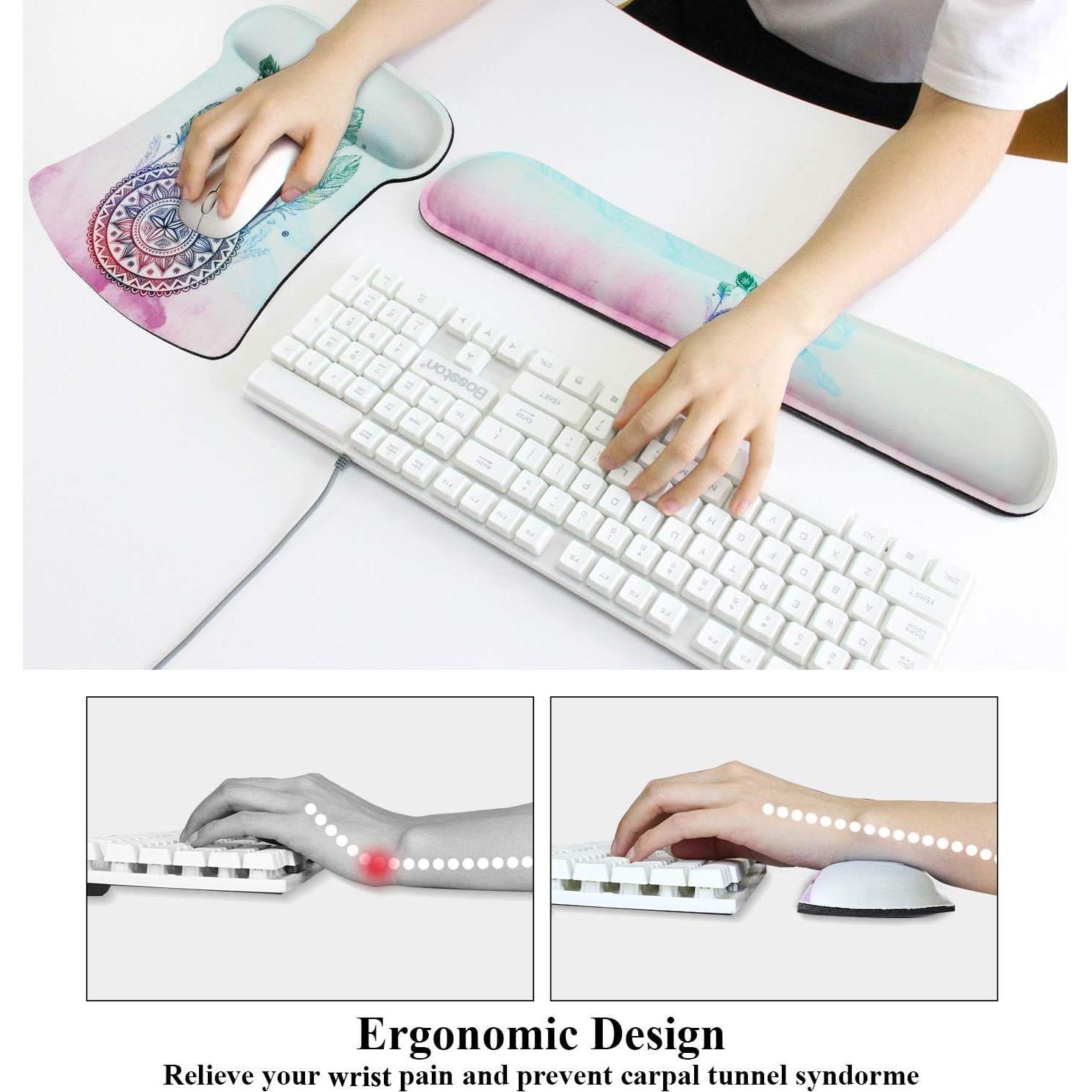 Soporte Ergonómico para Muñeca y Alfombrilla de Ratón Meffort