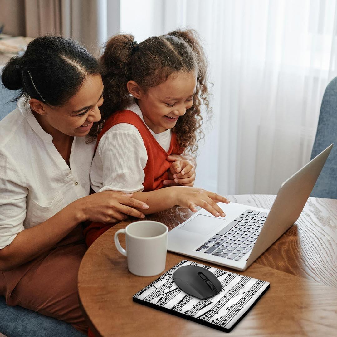 Alfombrilla de Ratón 3dRose Cuadrada Notas Musicales 20.32cm