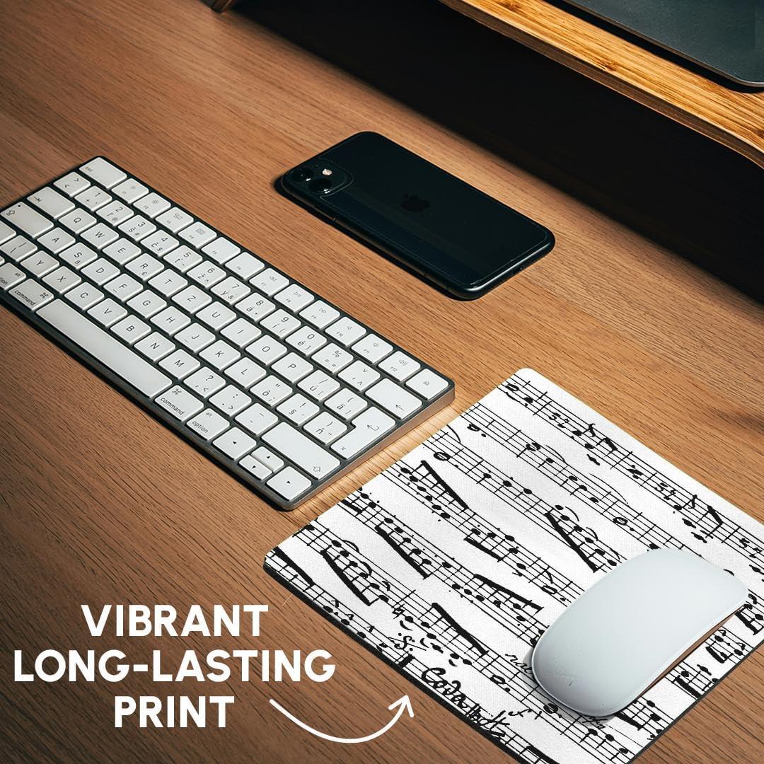 Alfombrilla de Ratón 3dRose Cuadrada Notas Musicales 20.32cm