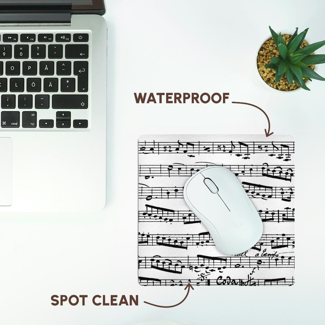 Alfombrilla de Ratón 3dRose Cuadrada Notas Musicales 20.32cm