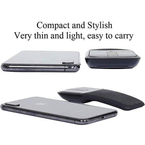 Ratón Bluetooth Arc WUDEKEJI Plegable 1200dpi Negro