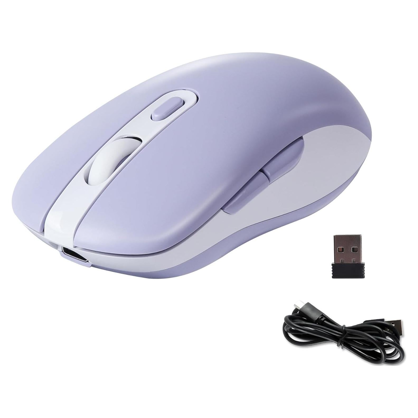 Ratón Inalámbrico Bluetooth CHUYI 2.4G Recargable 3 DPI Púrpura