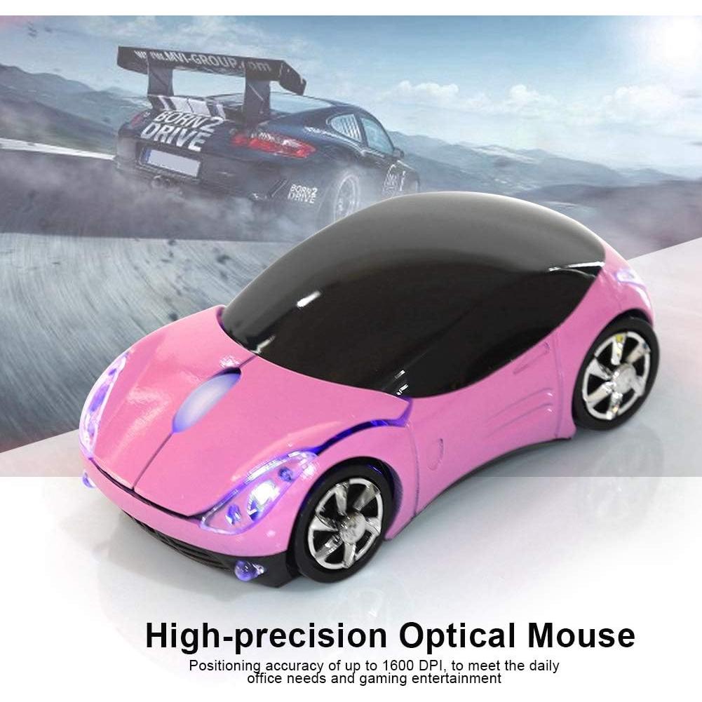 Mouse Óptico Inalámbrico Lazmin Rosa 1600DPI para PC y Mac