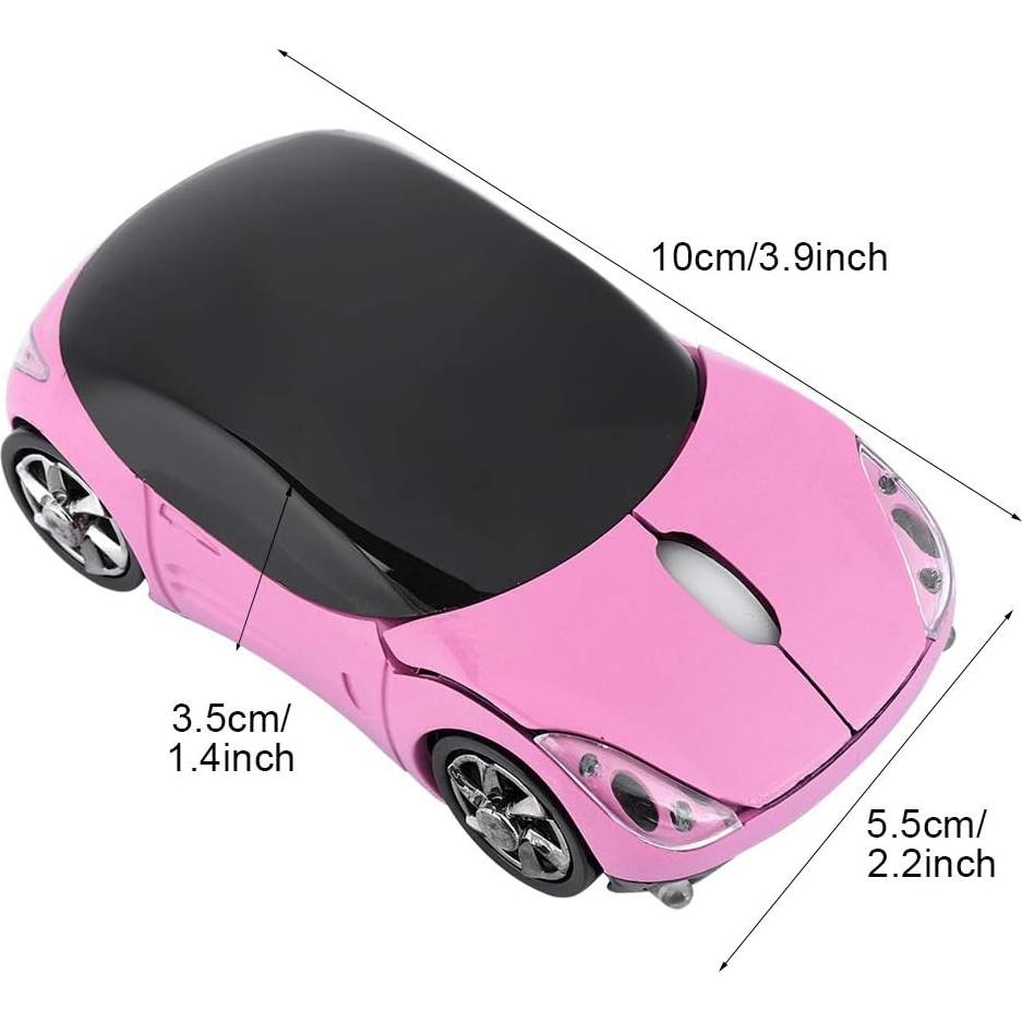 Mouse Óptico Inalámbrico Lazmin Rosa 1600DPI para PC y Mac