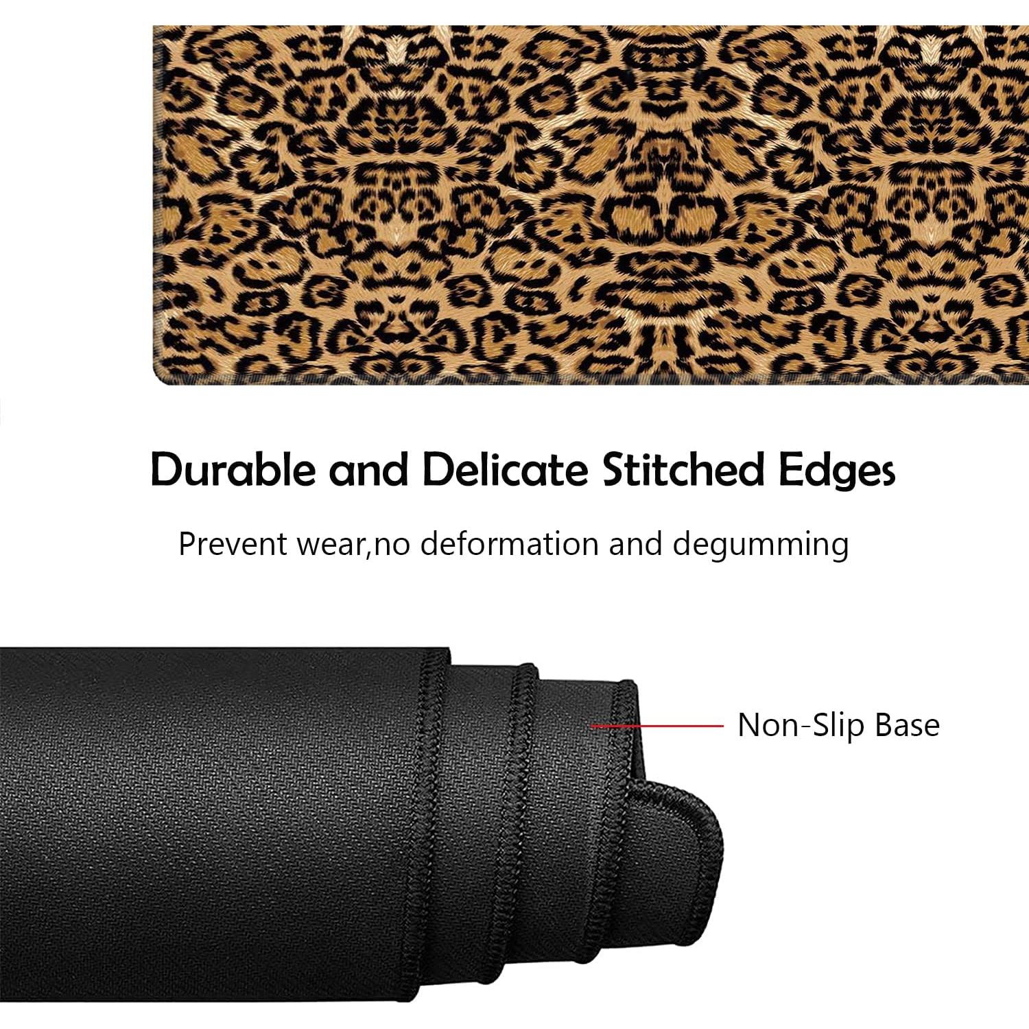 Alfombrilla de Ratón Grande ZISKGZO Estampado Leopardo 80x30cm