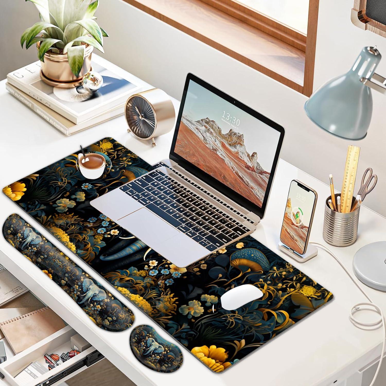 Conjunto Alfombrilla de Ratón Grande JVGFYNKL Ergonomía