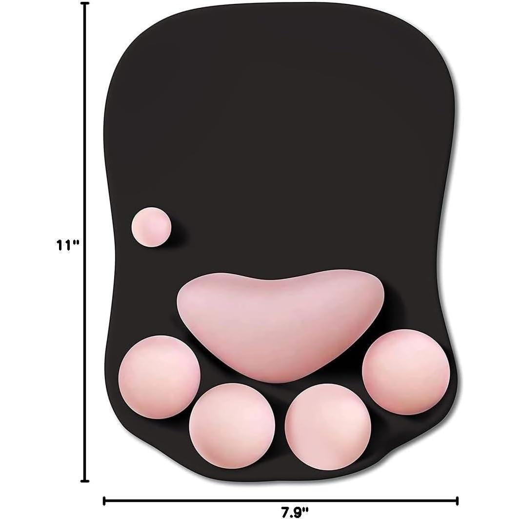 Alfombrilla de Ratón WESAPPINC Patas de Gato Ergonómica 27.1x19.8 cm