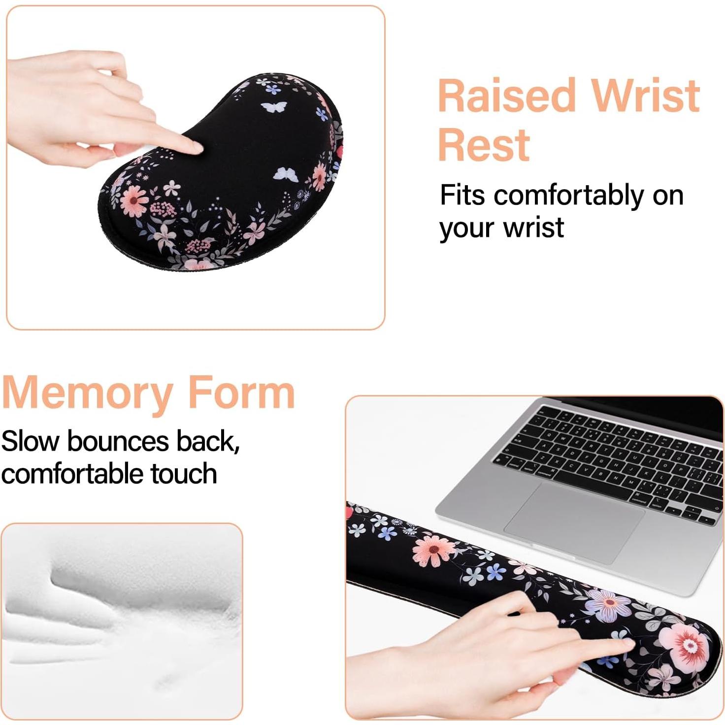 Conjunto de Reposamuñecas Ergonómico MOSISO con Alfombrilla Grande