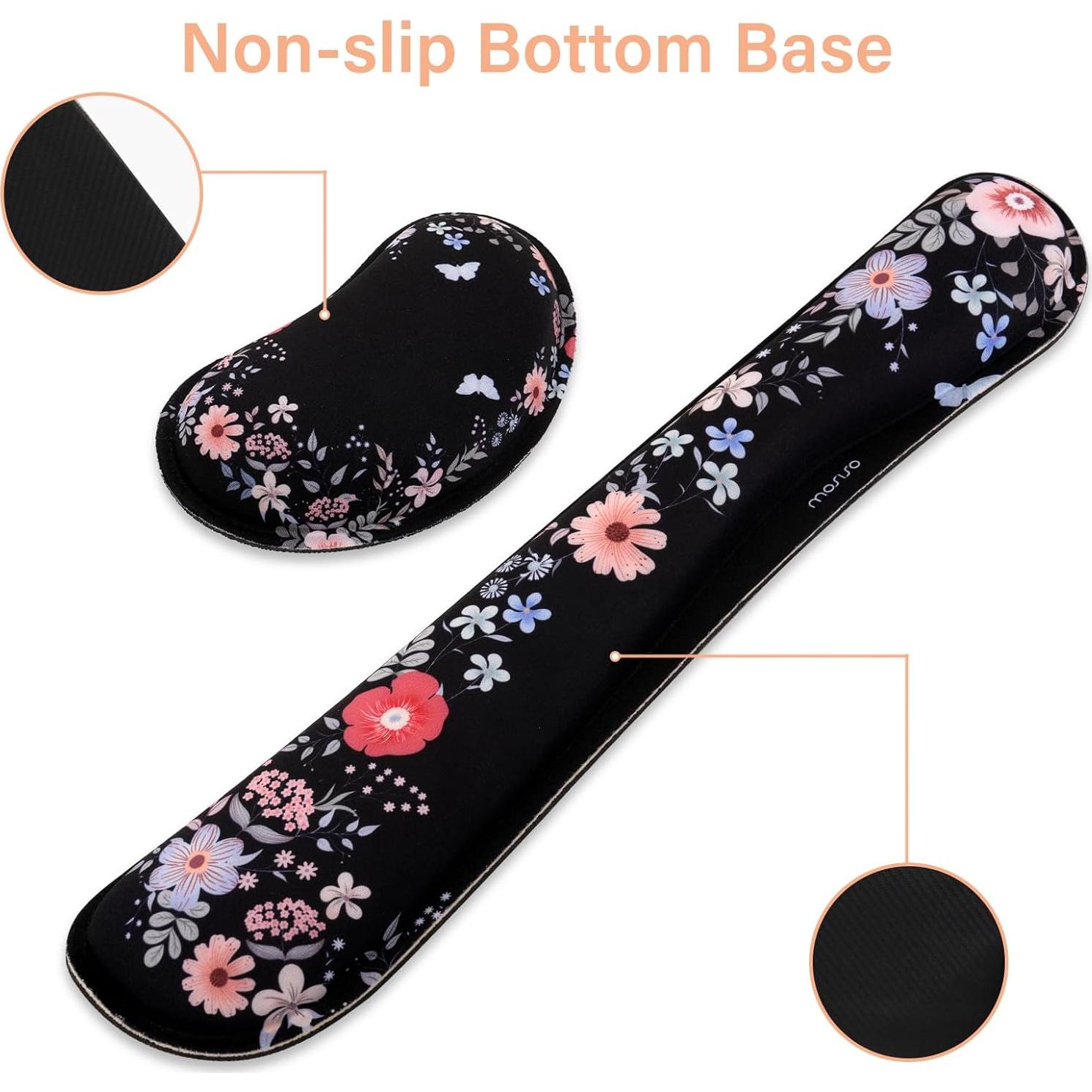 Conjunto de Reposamuñecas Ergonómico MOSISO con Alfombrilla Grande