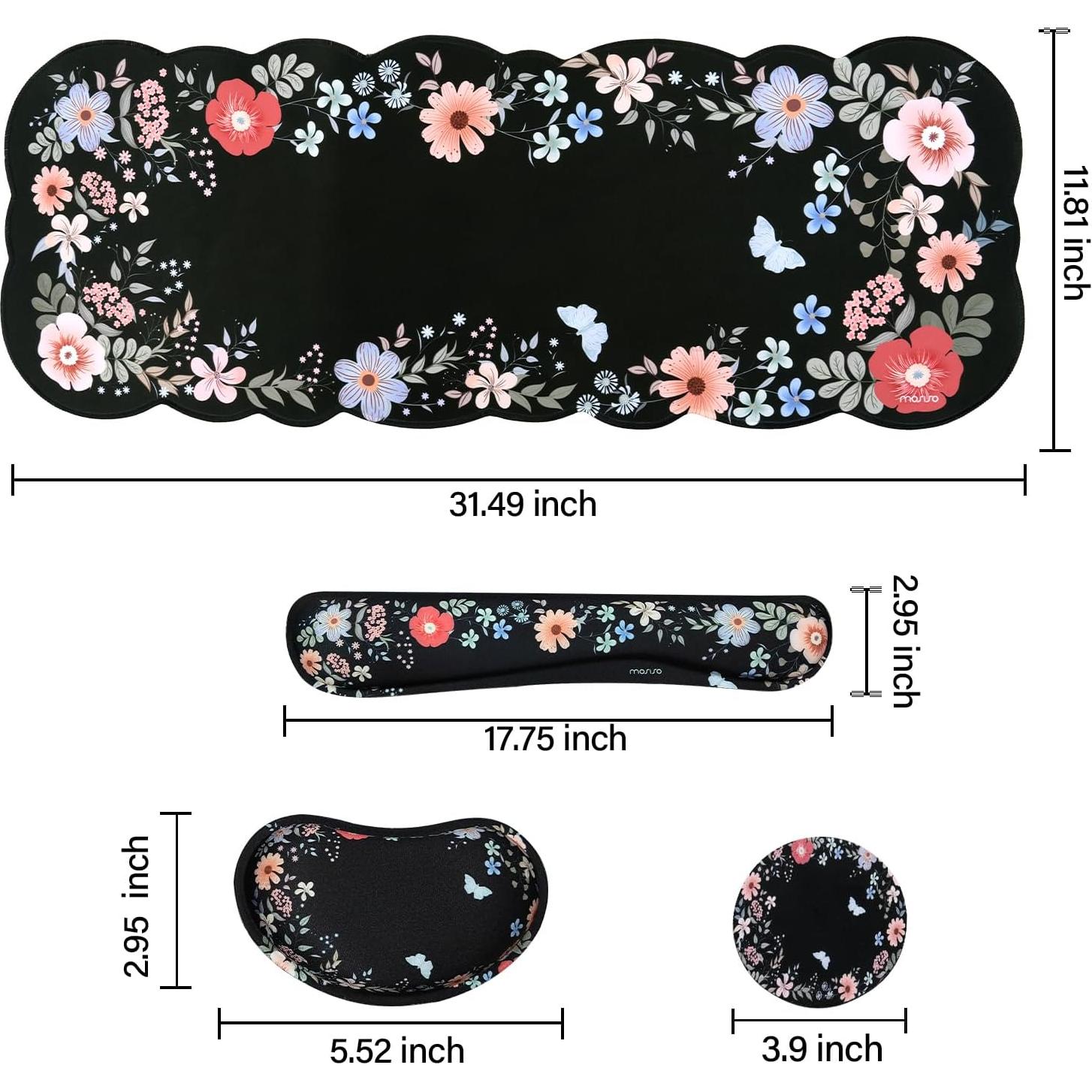 Conjunto de Reposamuñecas Ergonómico MOSISO con Alfombrilla Grande