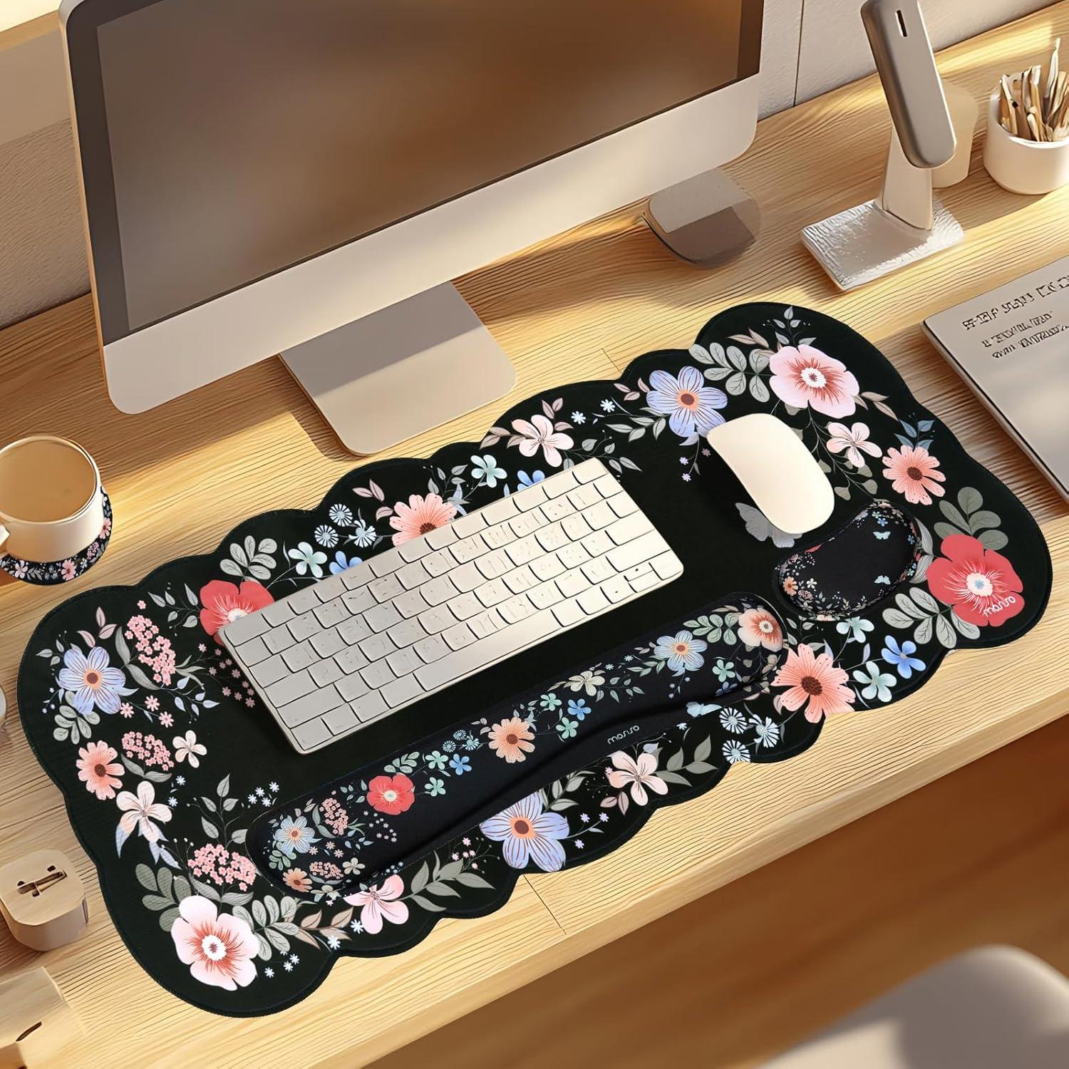 Conjunto de Reposamuñecas Ergonómico MOSISO con Alfombrilla Grande