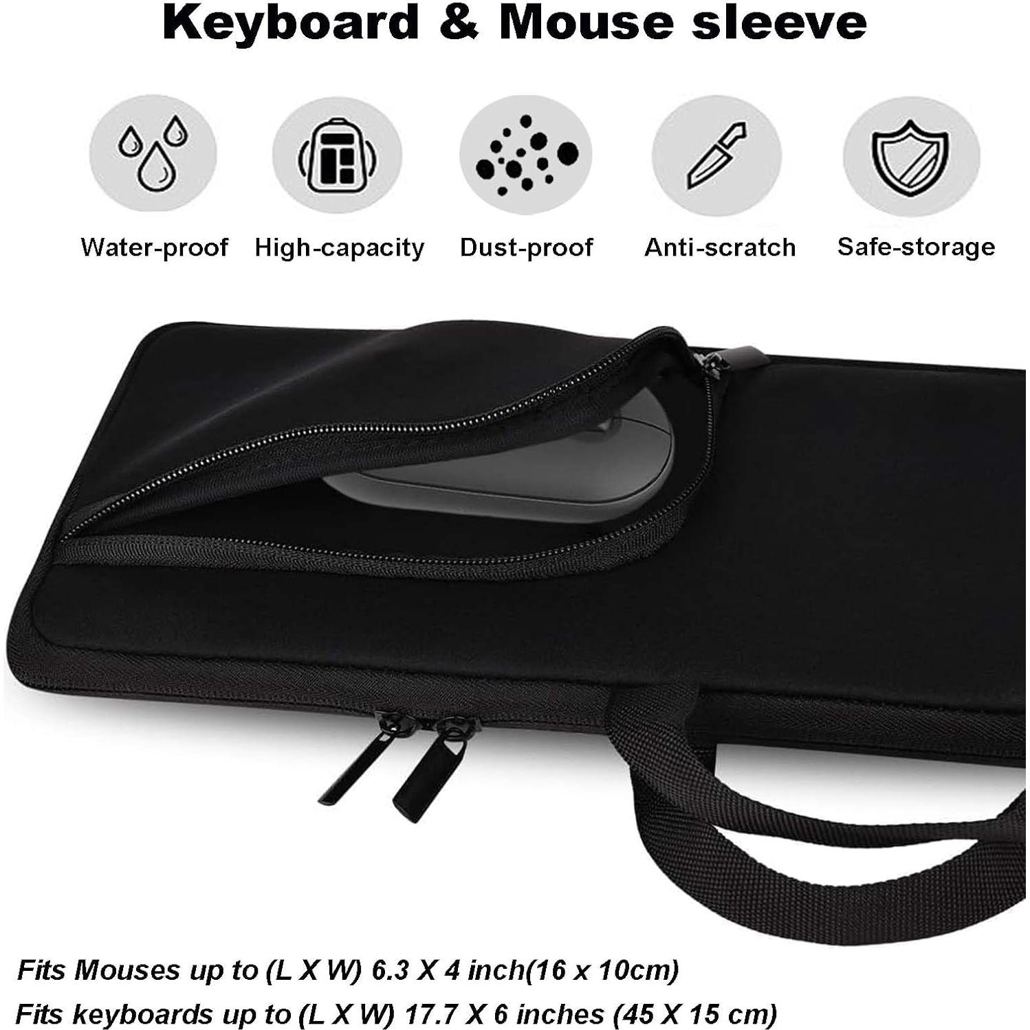 Funda de teclado Lovaky 2.4G ergonómica viaje neopreno