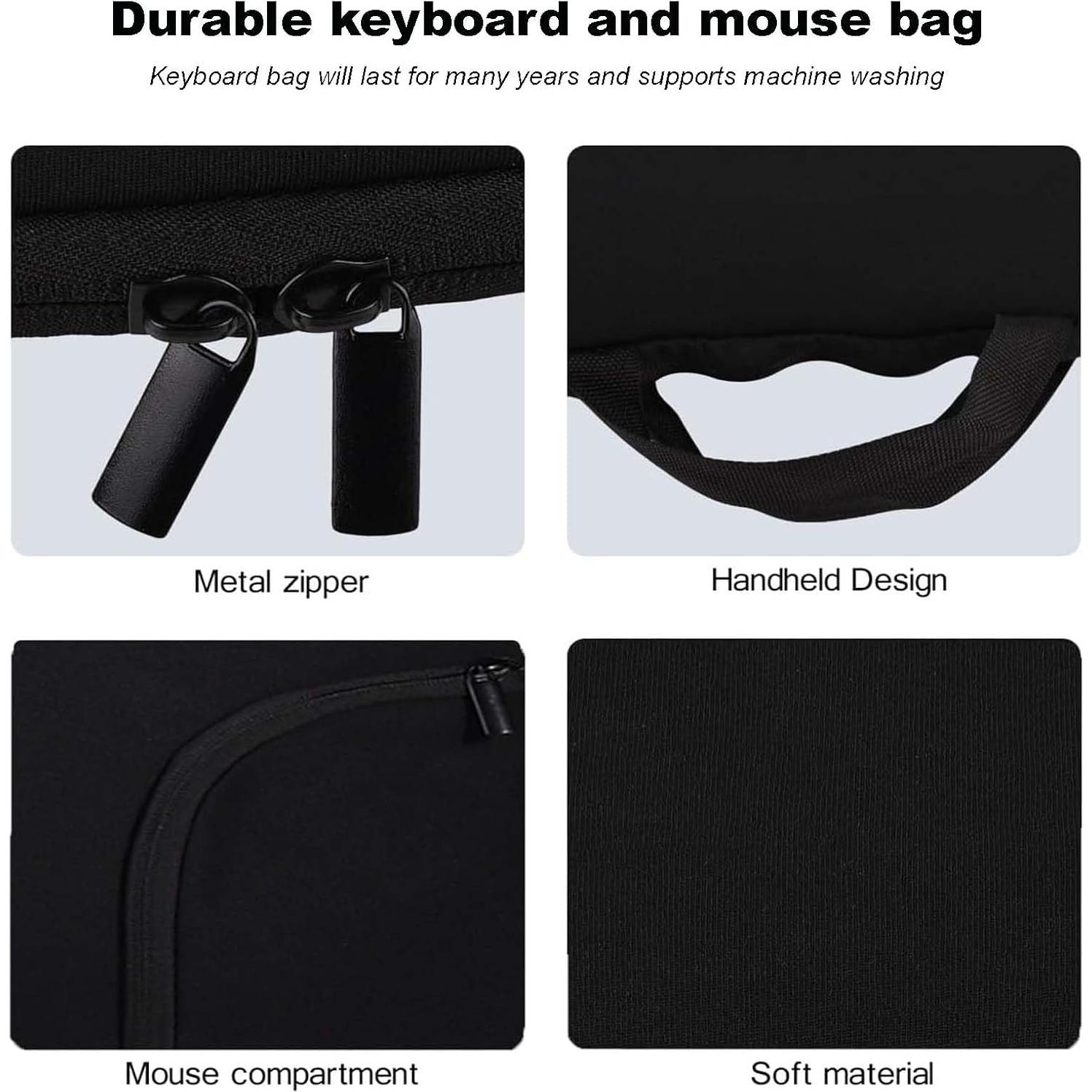 Funda de teclado Lovaky 2.4G ergonómica viaje neopreno