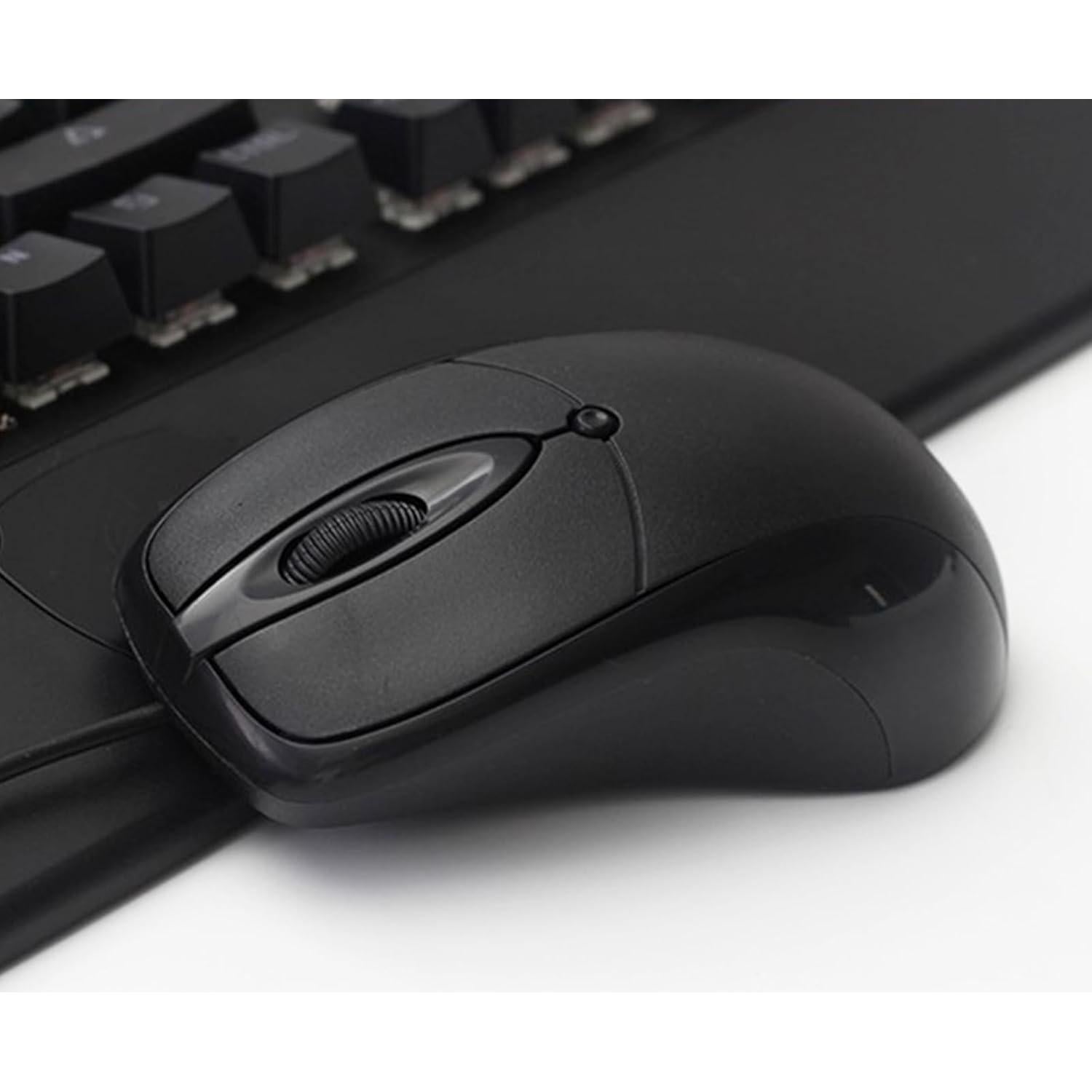 Ratón Óptico PS/2 YORUNOHOSHI 1000 DPI 3 Botones 1.52 m Negro