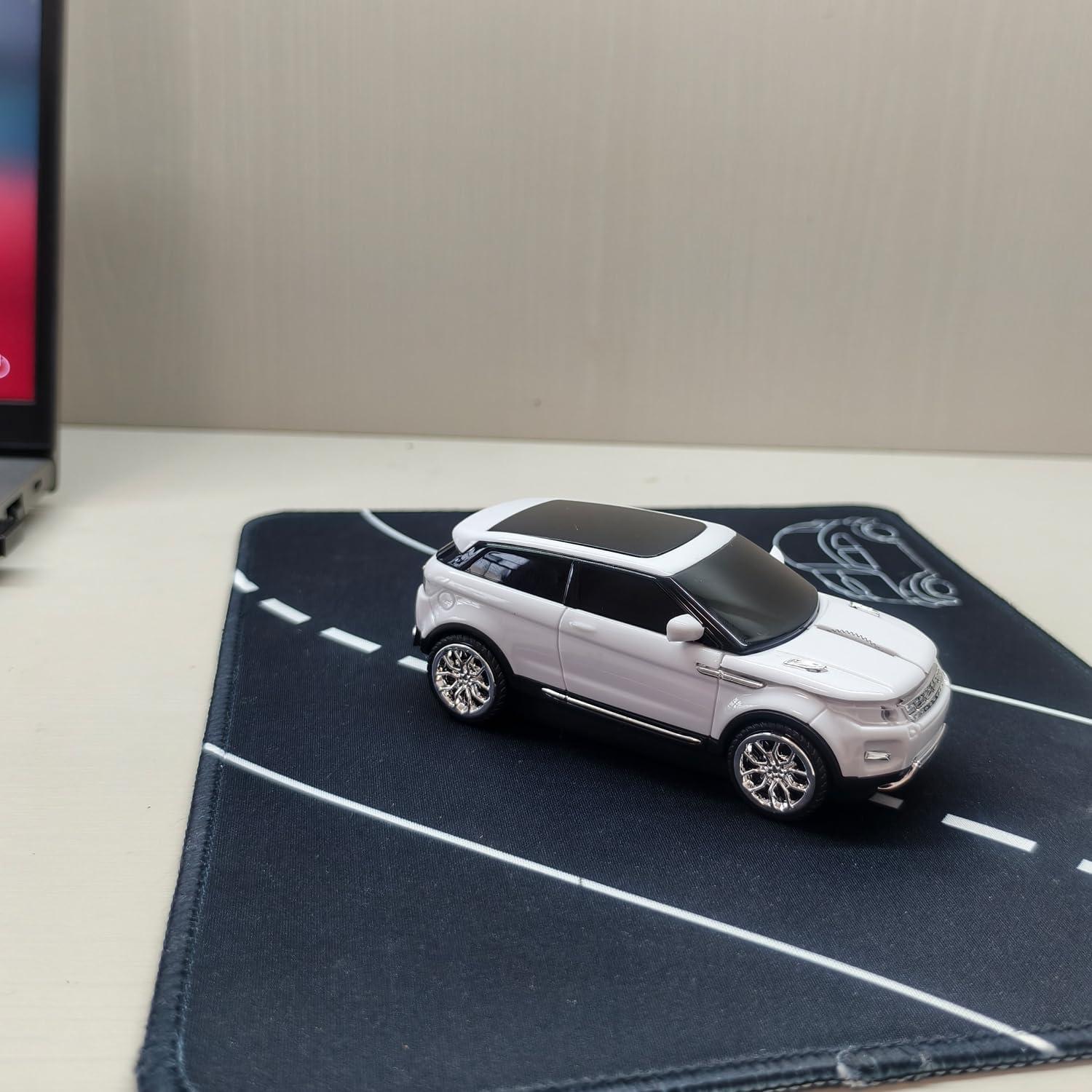 Ratón Inalámbrico USB SUV Deportivo con LED - Blanco